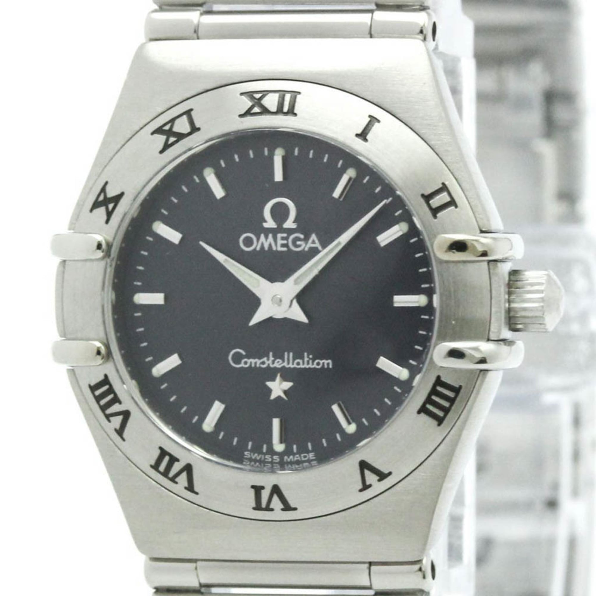 ゼロ (OMEGA) コンステレーション ステンレス鋼スチール写真 石英 レディース 時辰儀 1562.40 (飾りつけ入眼済み)【中古】
