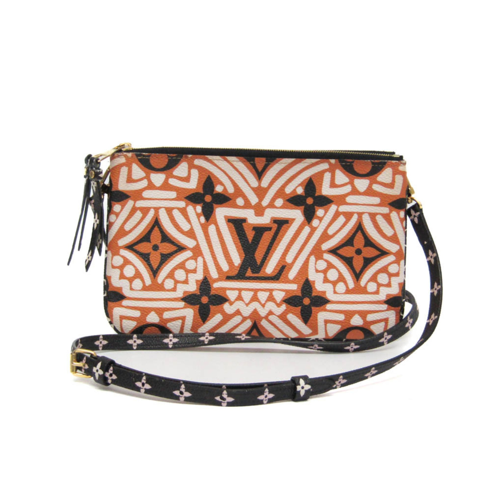 ルイ・ヴィトン(Louis Vuitton) LVクラフィティ ポシェット ドゥーブルジップ M69488 レディース 合財袋,ショルダーバッグ 黒いこと,赤銅色,白いこと【中古】