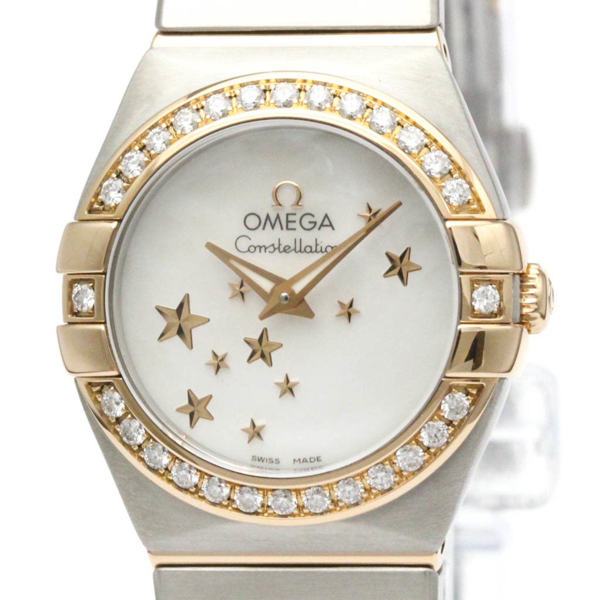 オメガ (OMEGA) コンステレーション ブラッシュ K18 ローズゴールド ステンレススチール クォーツ レディース 時計 123.25.24.60.05.002 (外装仕上げ済み)【中古】 199,000円
