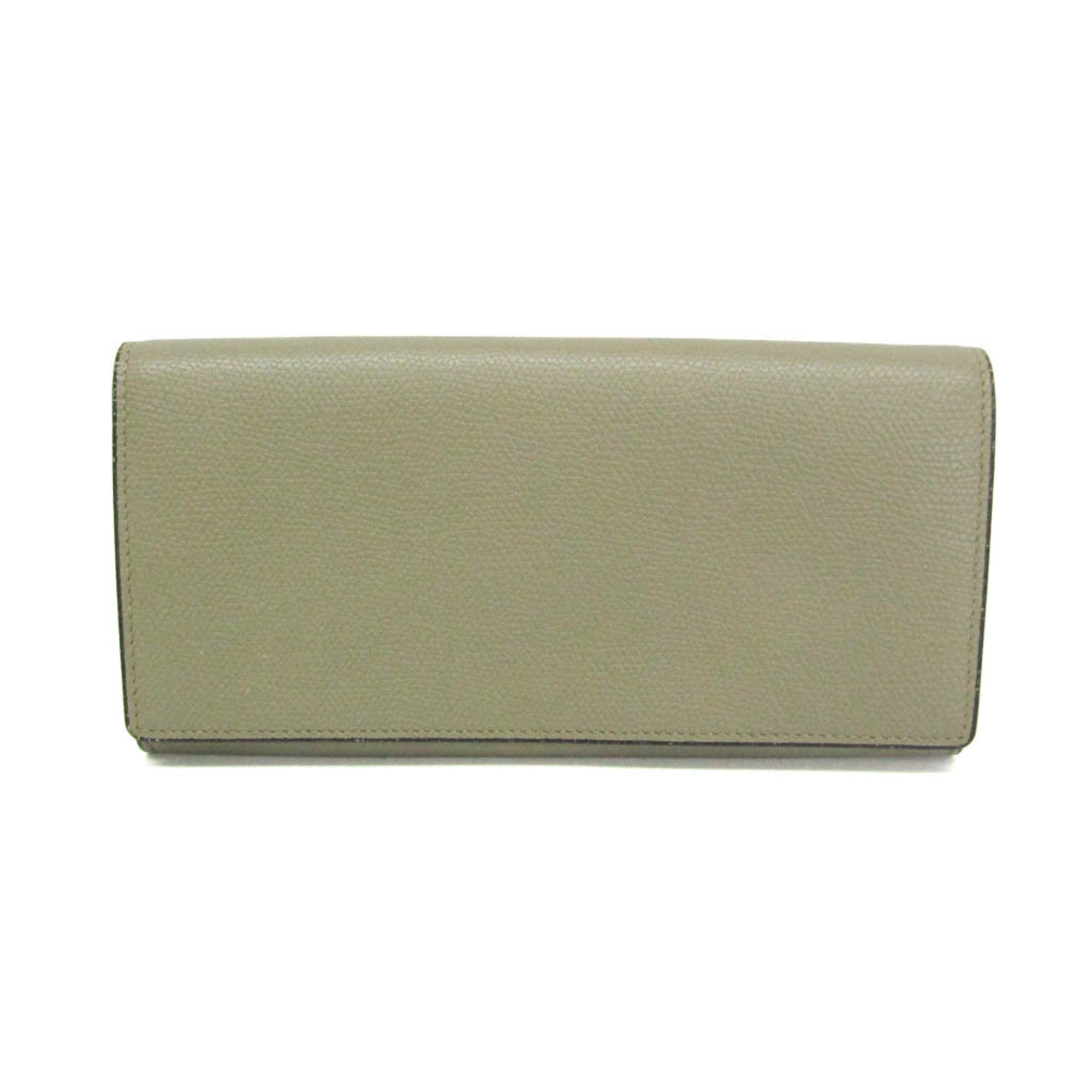ヴァレクストラ(Valextra) レディース レザー 長財布（二つ折り） グリーン【中古】