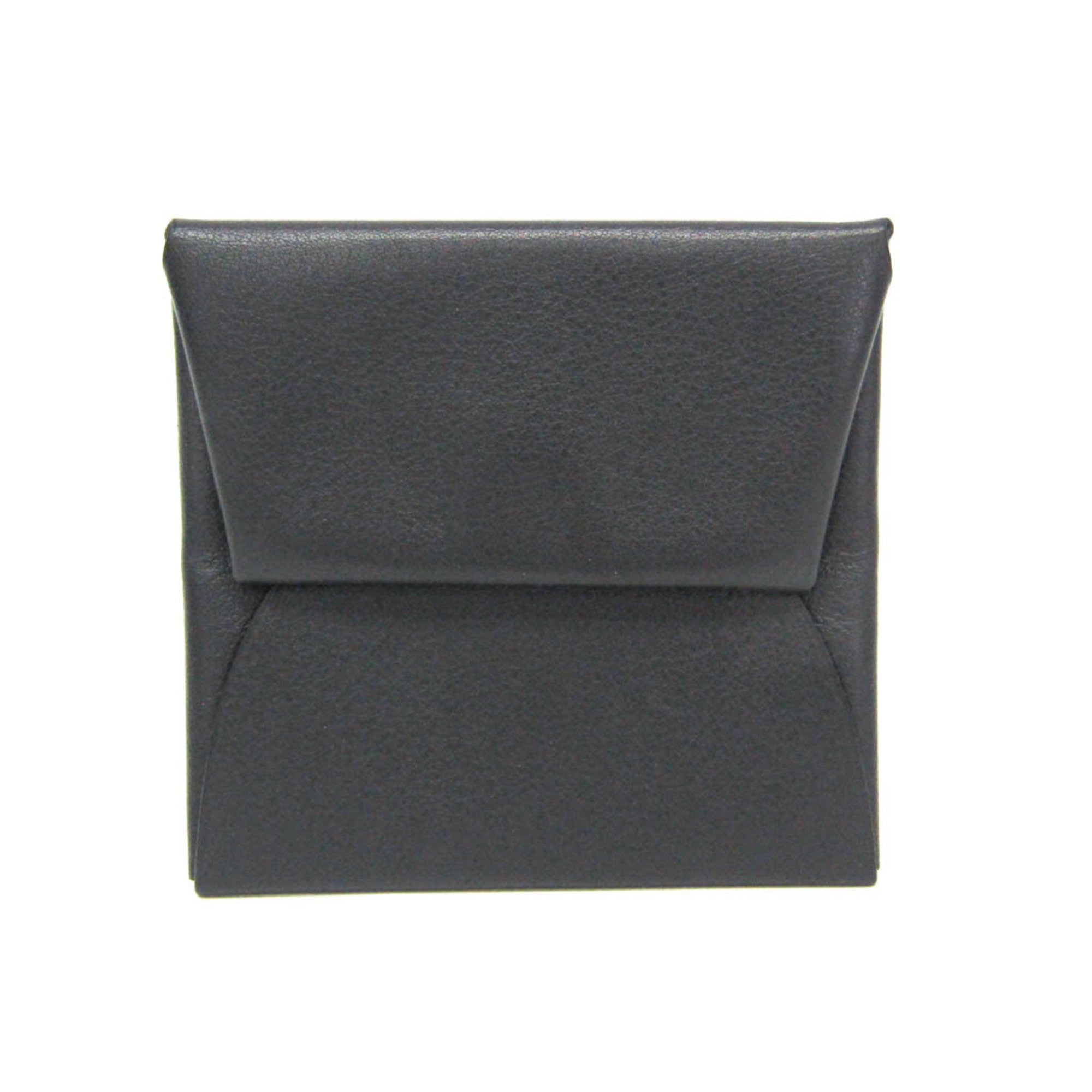 エルメス(Hermes) バスティア ヴェルソ メンズ,レディース レザー 小銭入れ・コインケース ブラック,ネイビー【中古】