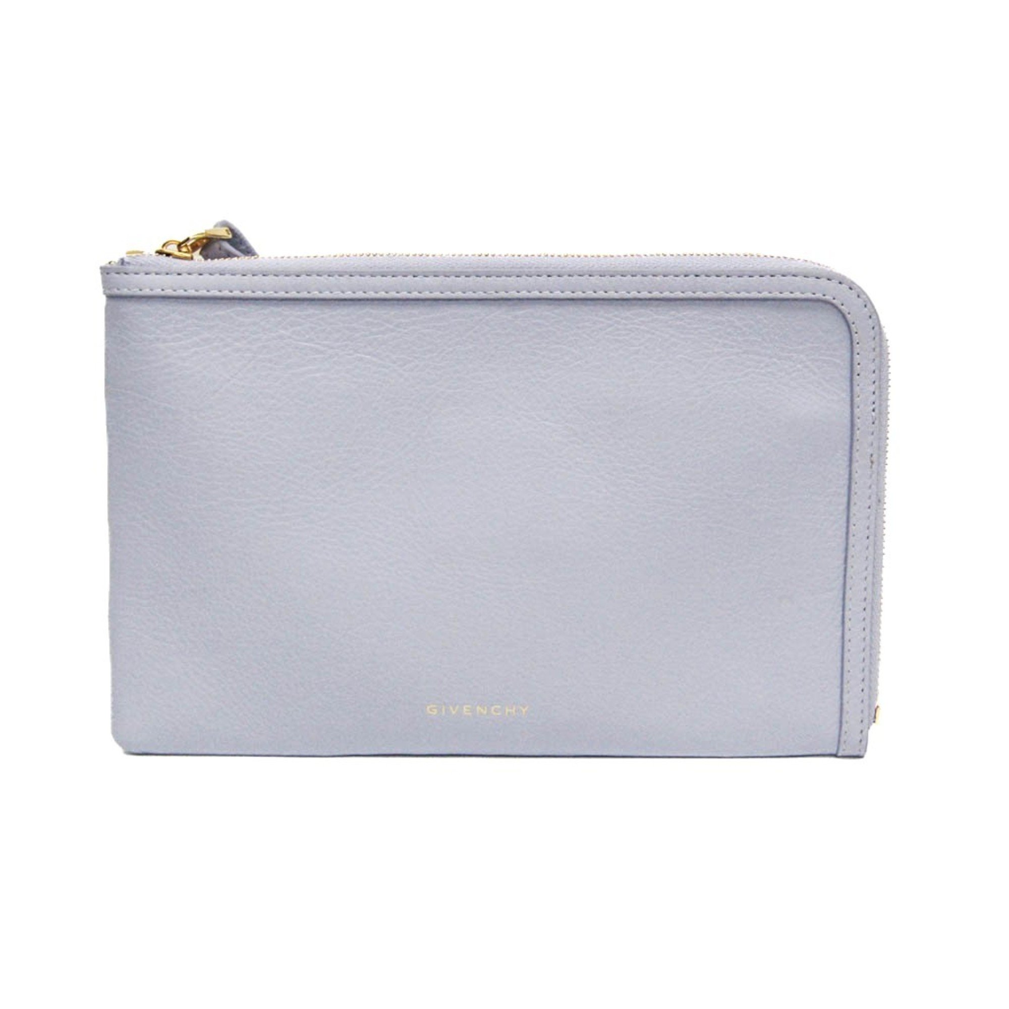ジバンシィ(Givenchy) ヴォワイユー Voyou ジップポーチ BB60LTB1KR レディース レザー ハンドバッグ,ポーチ ライトパープル【中古】｜eLady