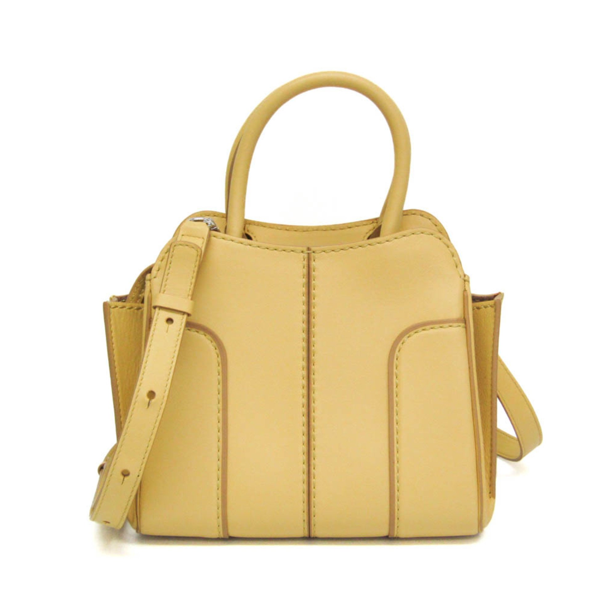 トッズ(Tod's) セラ Sella レディース レザー ハンドバッグ,ショルダーバッグ イエロー【中古】