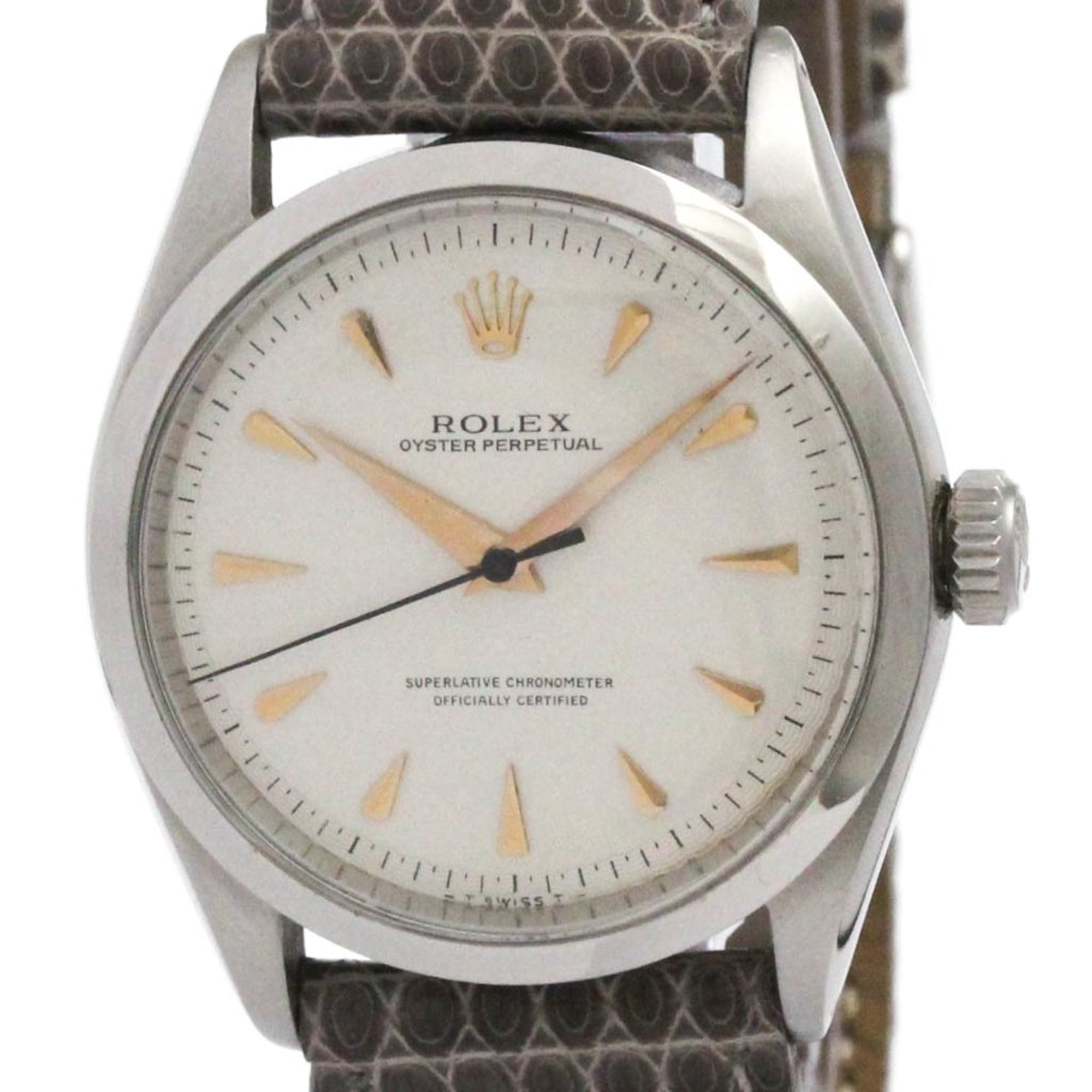 ロレックス (ROLEX) オイスター パーペチュアル 6284 ステンレススチール レザー 自動巻き レディース 時計【中古】