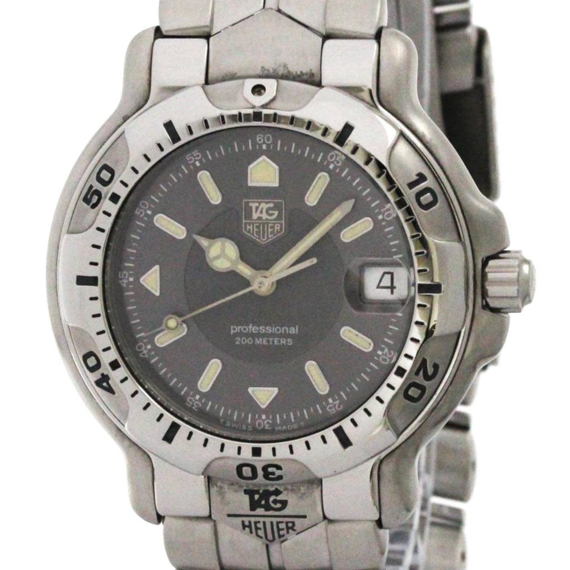 タグホイヤー (TAG HEUER) 6000 プロフェッショナル 200M ステンレススチール クォーツ メンズ 時計 WH1112 (外装仕上げ済み)【中古】