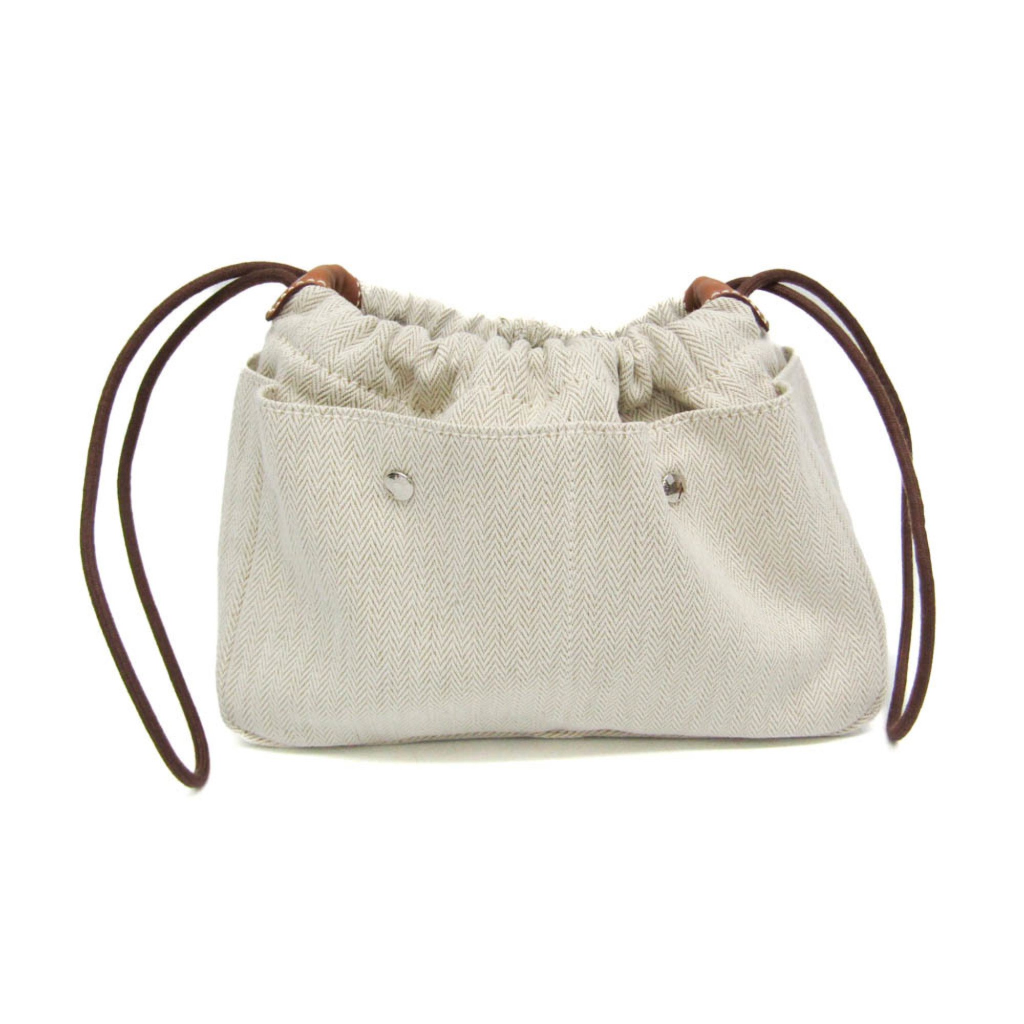 エルメス(Hermes) フールビ 20 レディース トワルシェブロン,バレニア ポーチ フォーブ,ナチュラル【中古】