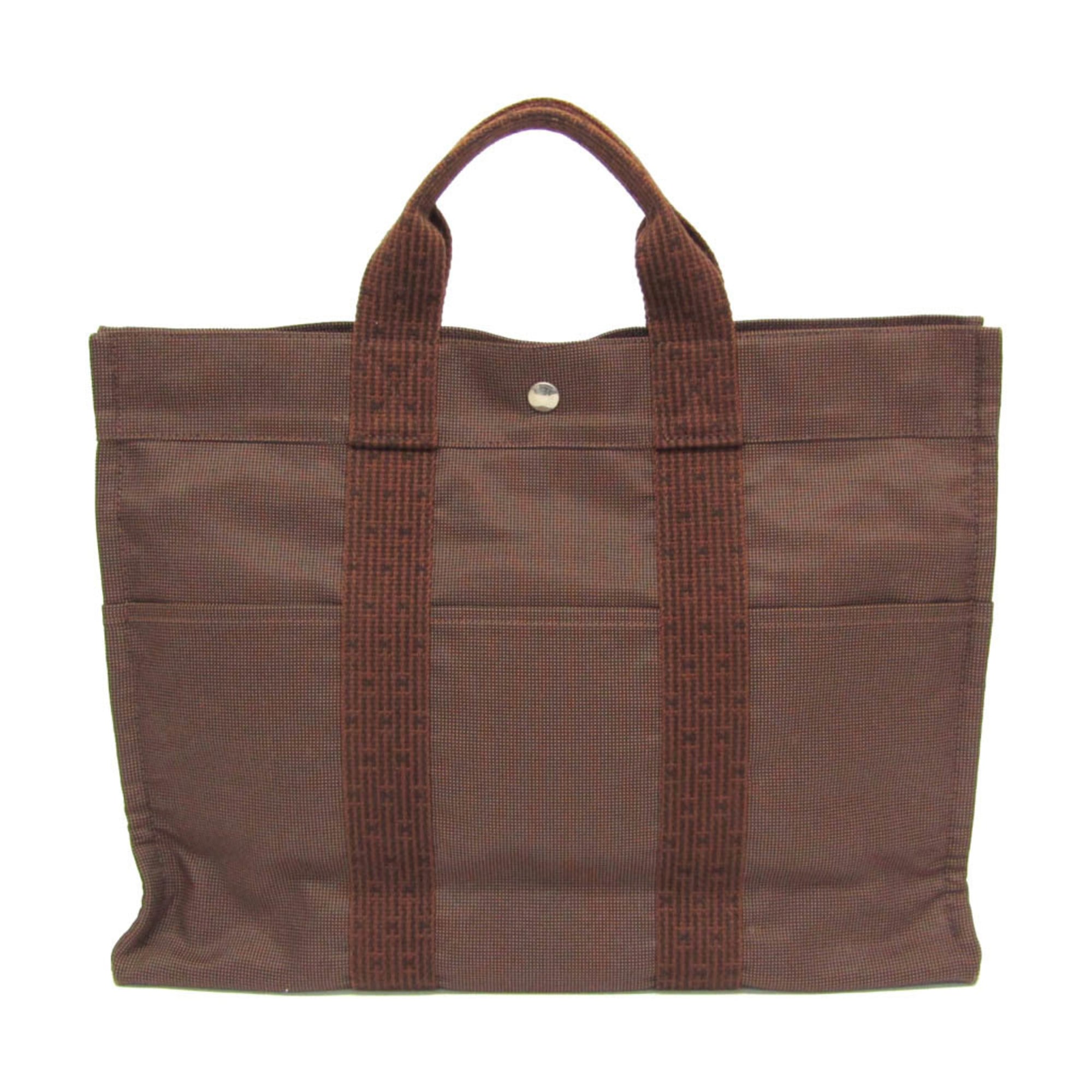 エルメス(Hermes) エール・ライン MM メンズ,レディース ポリアミド,ポリエステル トートバッグ ブラウン【中古】
