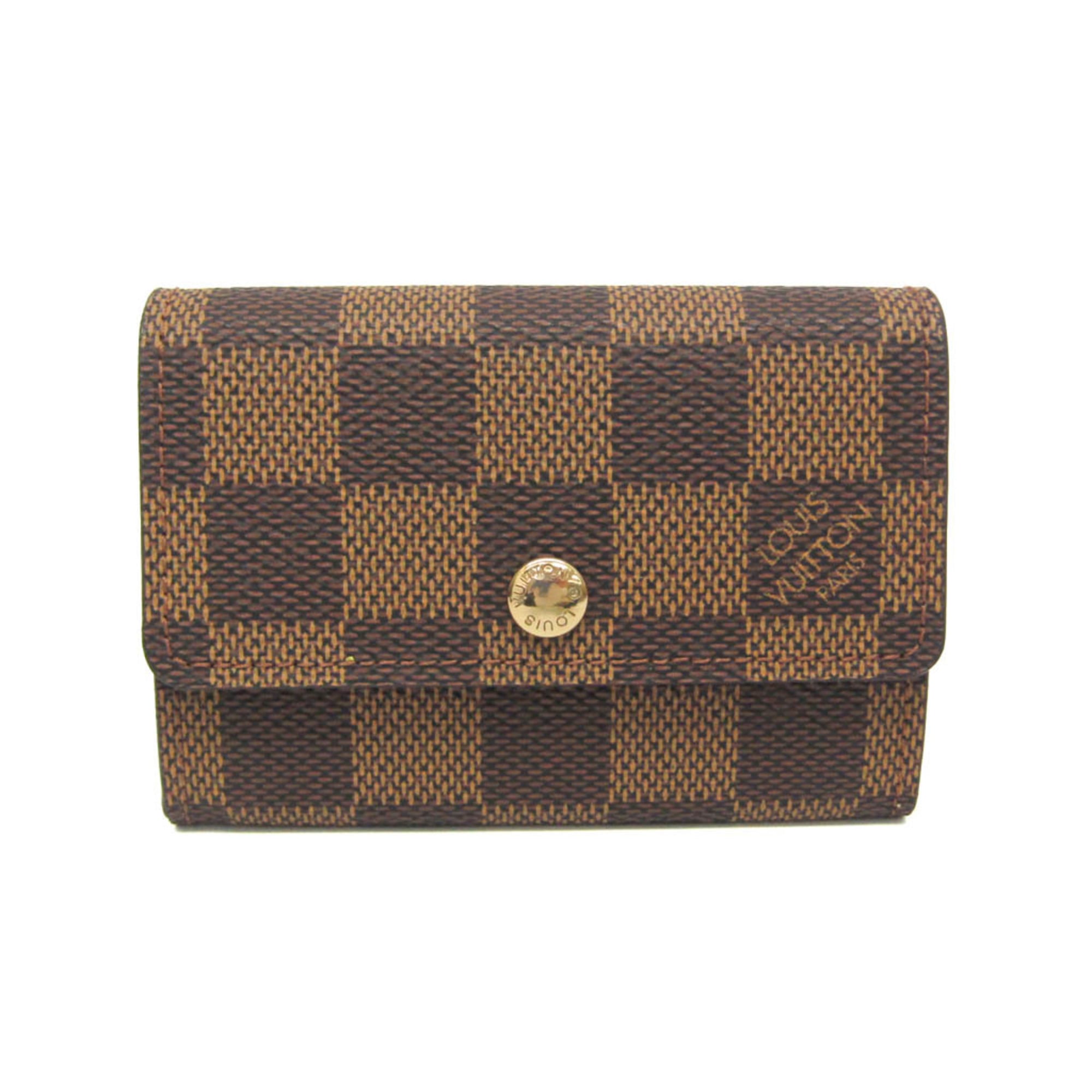 ルイ・ヴィトン(Louis Vuitton) ダミエ ポルトモネプラ N61930 メンズ,レディース ダミエキャンバス 小銭入れ・コインケース ブラウン,エベヌ【中古】｜eLady