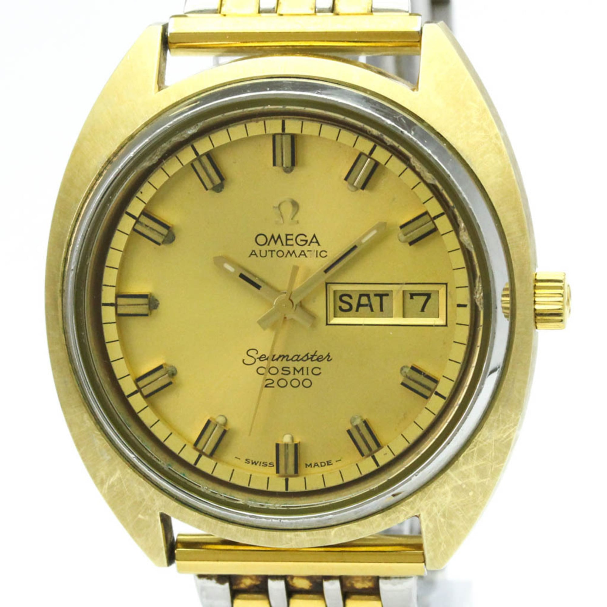 ゼロ (OMEGA) シーマスター コスミック 2000 キロカロリー.1022 ゴールド一皿 自動小銃一巻き メンズ 時辰儀 166.131【中古】