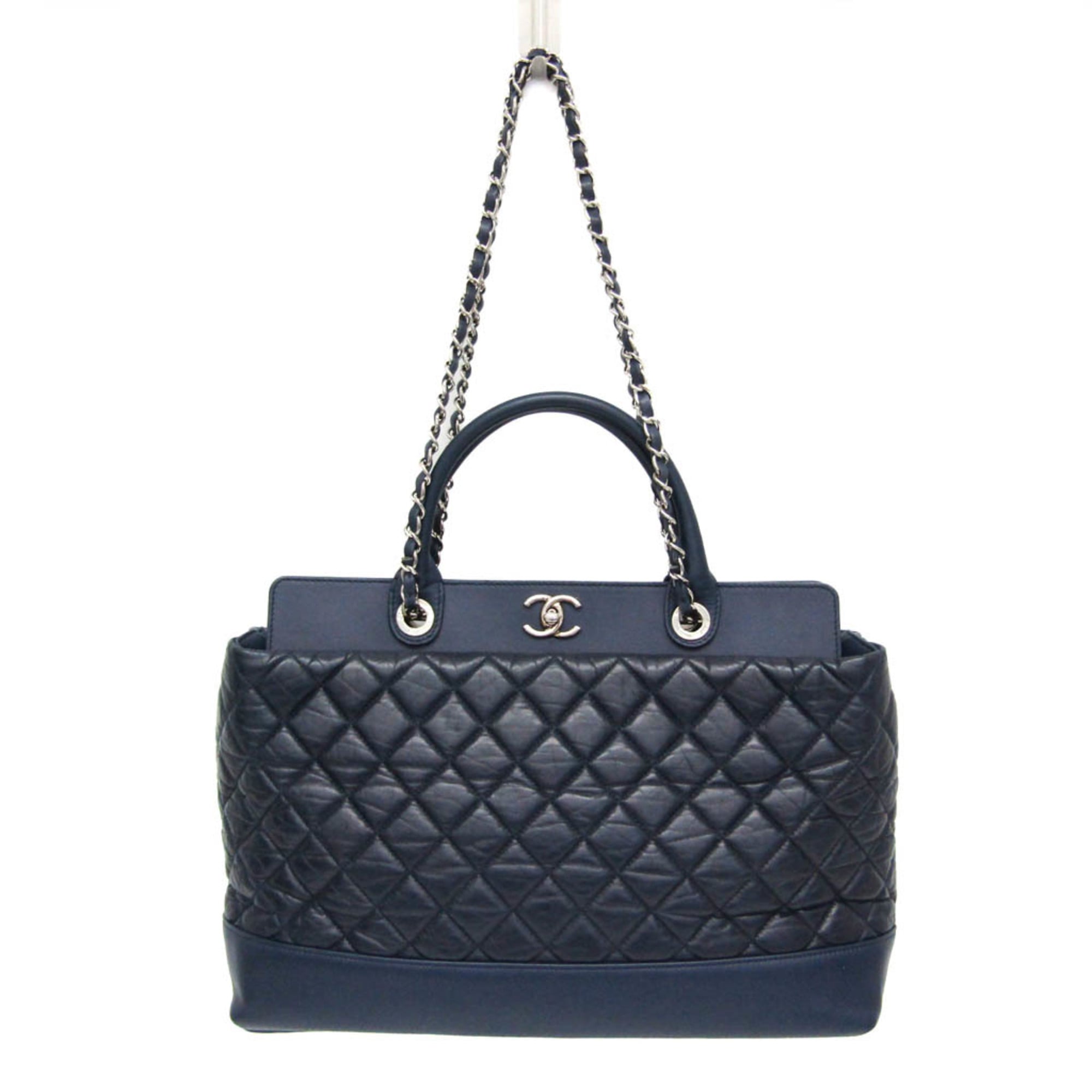 シャネル(Chanel) マトラッセ ポートベロー トートバッグ レディース なめし革 ショルダーバッグ,トートバッグ 米国海軍【中古】