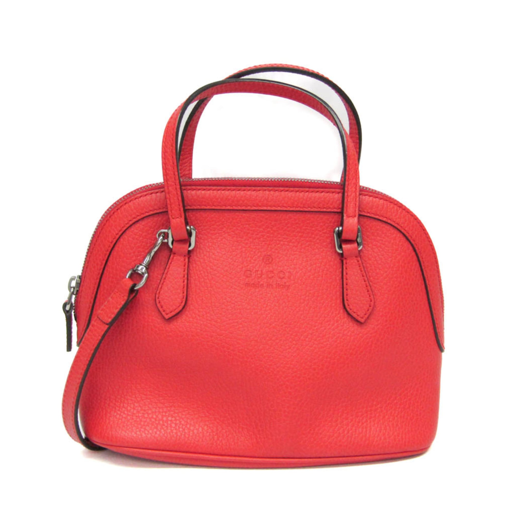 グッチ(Gucci) 341504 レディース なめし革 ハンドバック,ショルダーバッグ 赤いこと【中古】