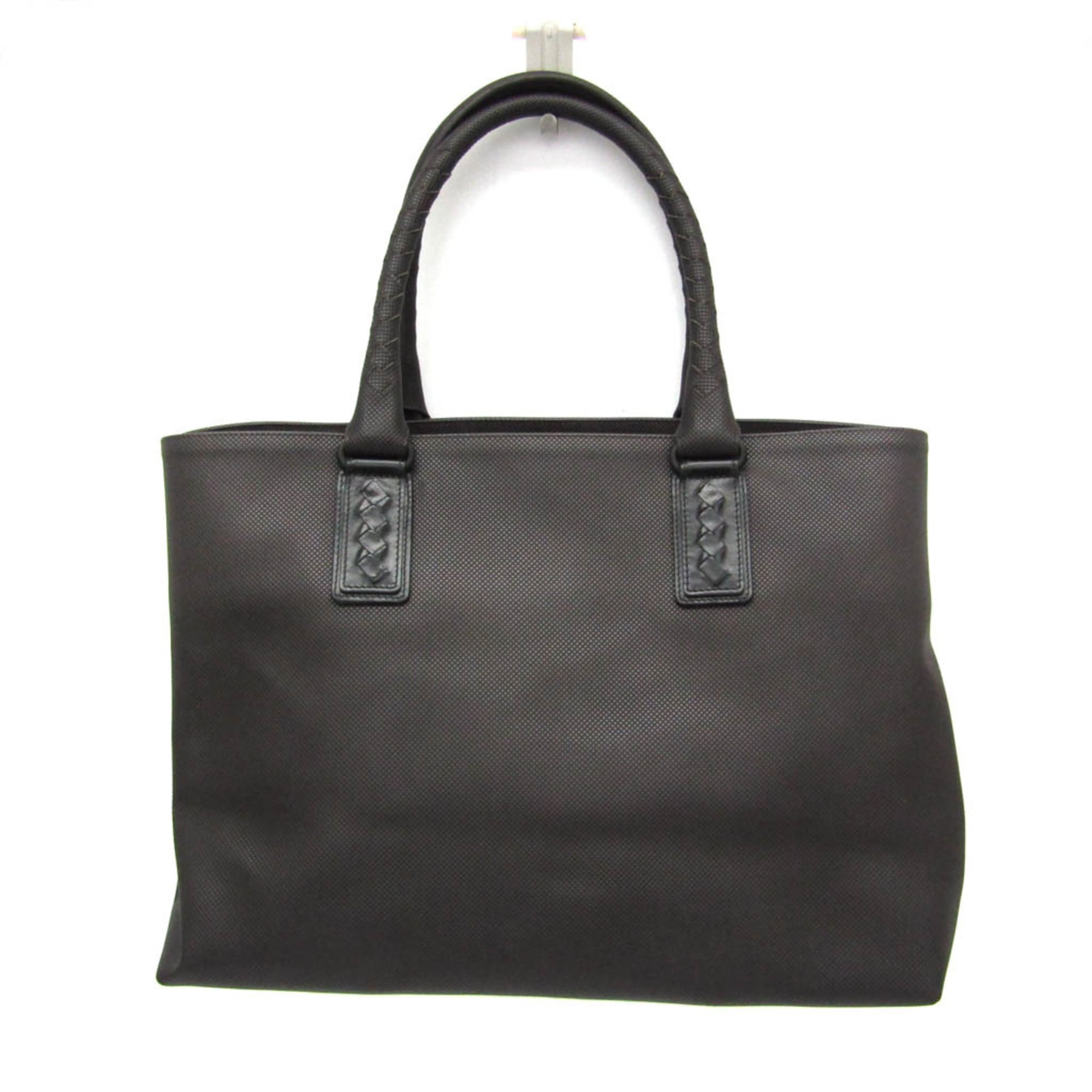 ボッテガ・ヴェネタ(Bottega Veneta) マルコポーロ 222498 メンズ PVC,なめし革 トートバッグ 黒いこと,うす暗い赤銅色【中古】
