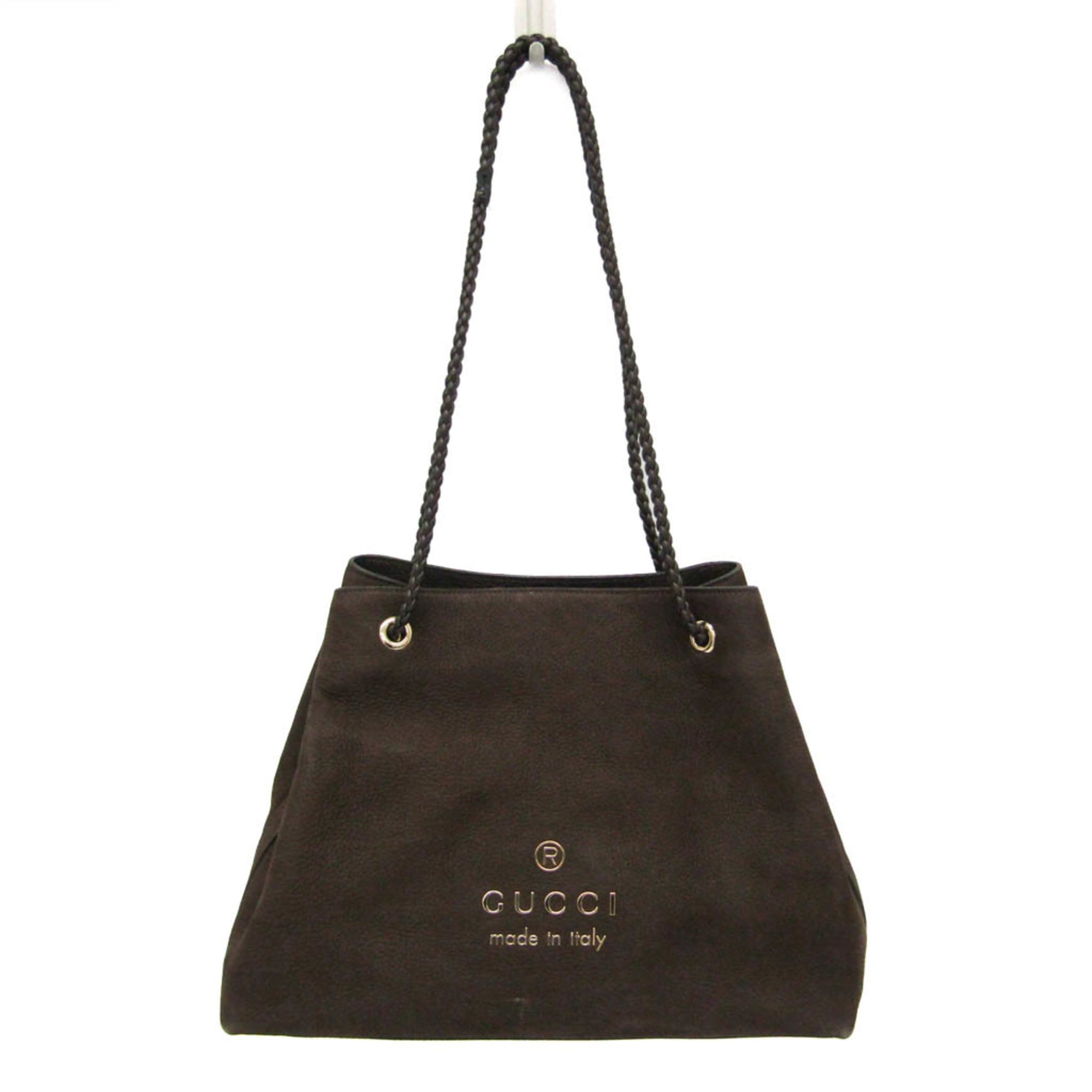 グッチ(Gucci) 419689 レディース なめし革 トートバッグ うす暗い赤銅色【中古】