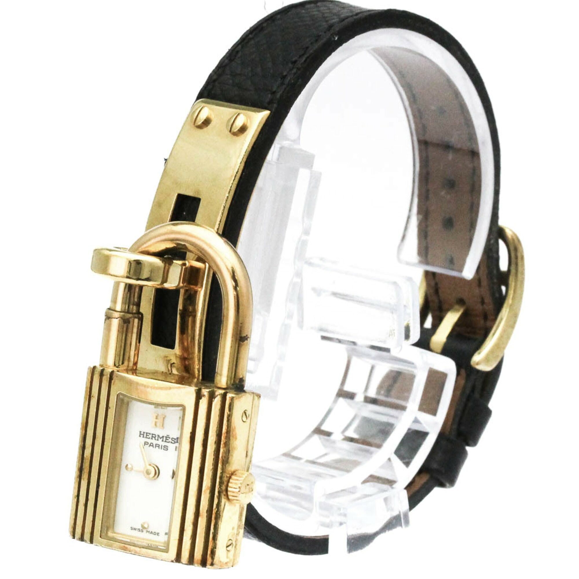 エルメス (HERMES) ケリーウォッチ ゴールドプレート レザー クォーツ レディース 時計【中古】｜eLady 35,620円