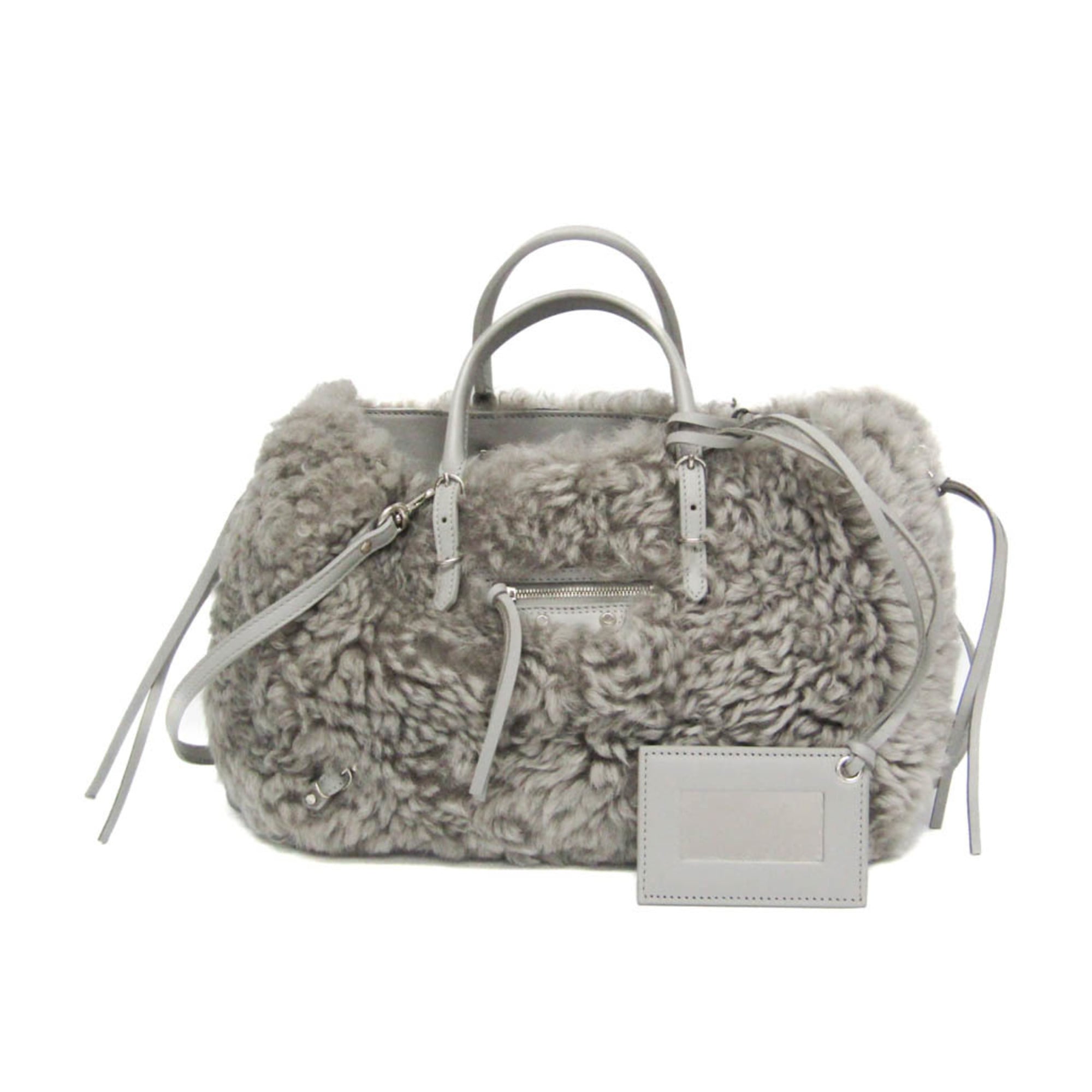 バレンシアガ(Balenciaga) 調査報告 A6 370926 レディース なめし革 ハンドバック,ショルダーバッグ 薄墨色【中古】