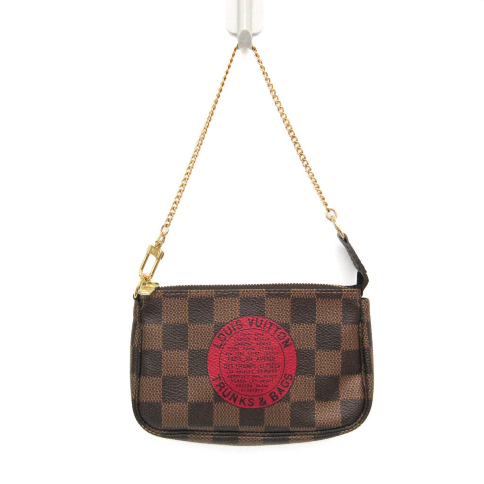 ルイ・ヴィトン(Louis Vuitton) ダミエ ミニ・ポシェット・アクセソワールT&B N58011 レディース ハンドバッグ エベヌ【中古】