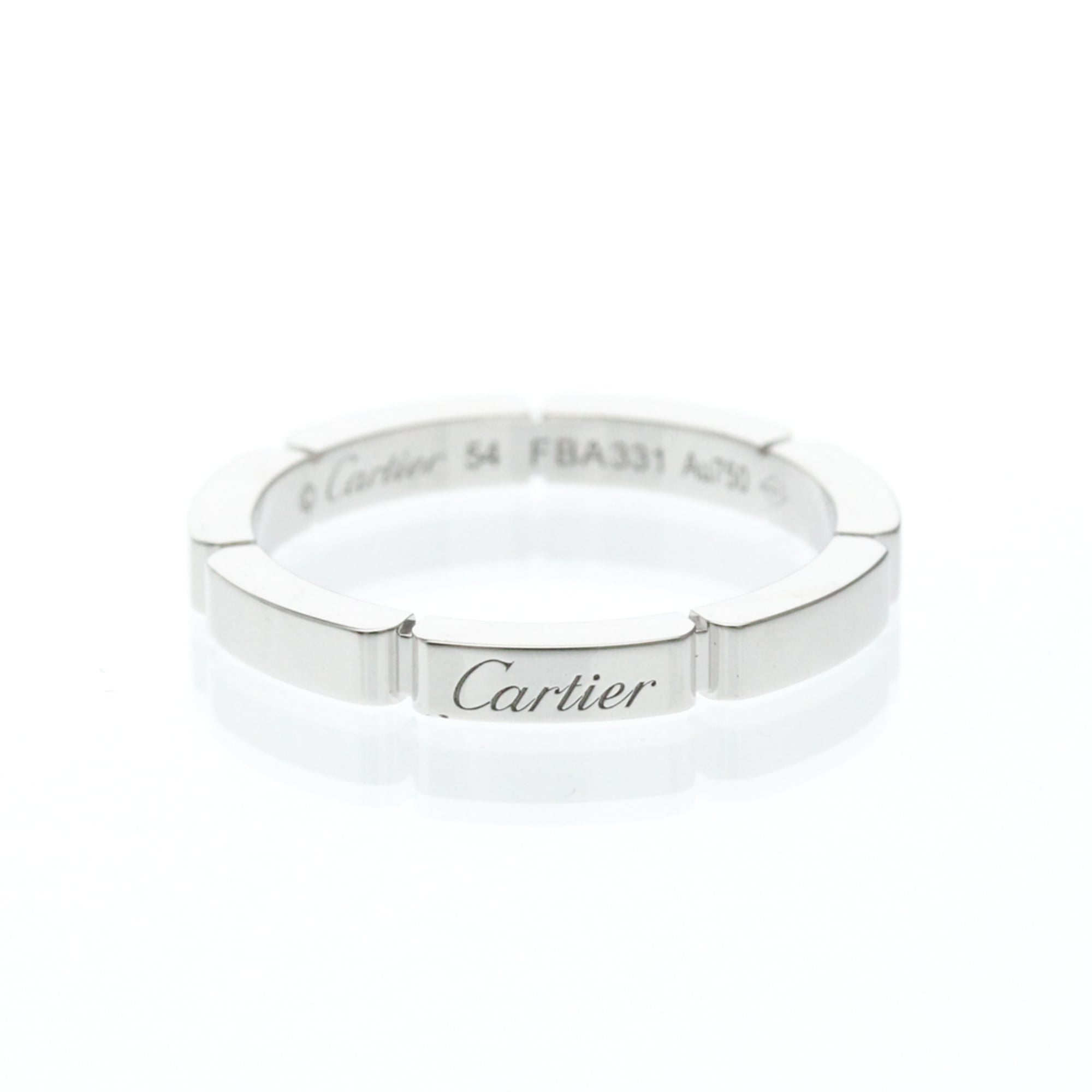 カルティエ(Cartier) マイヨン パンテール リング B4083554 K18ホワイトゴールド(K18WG) ファッション 無し バンドリング シルバー【中古】