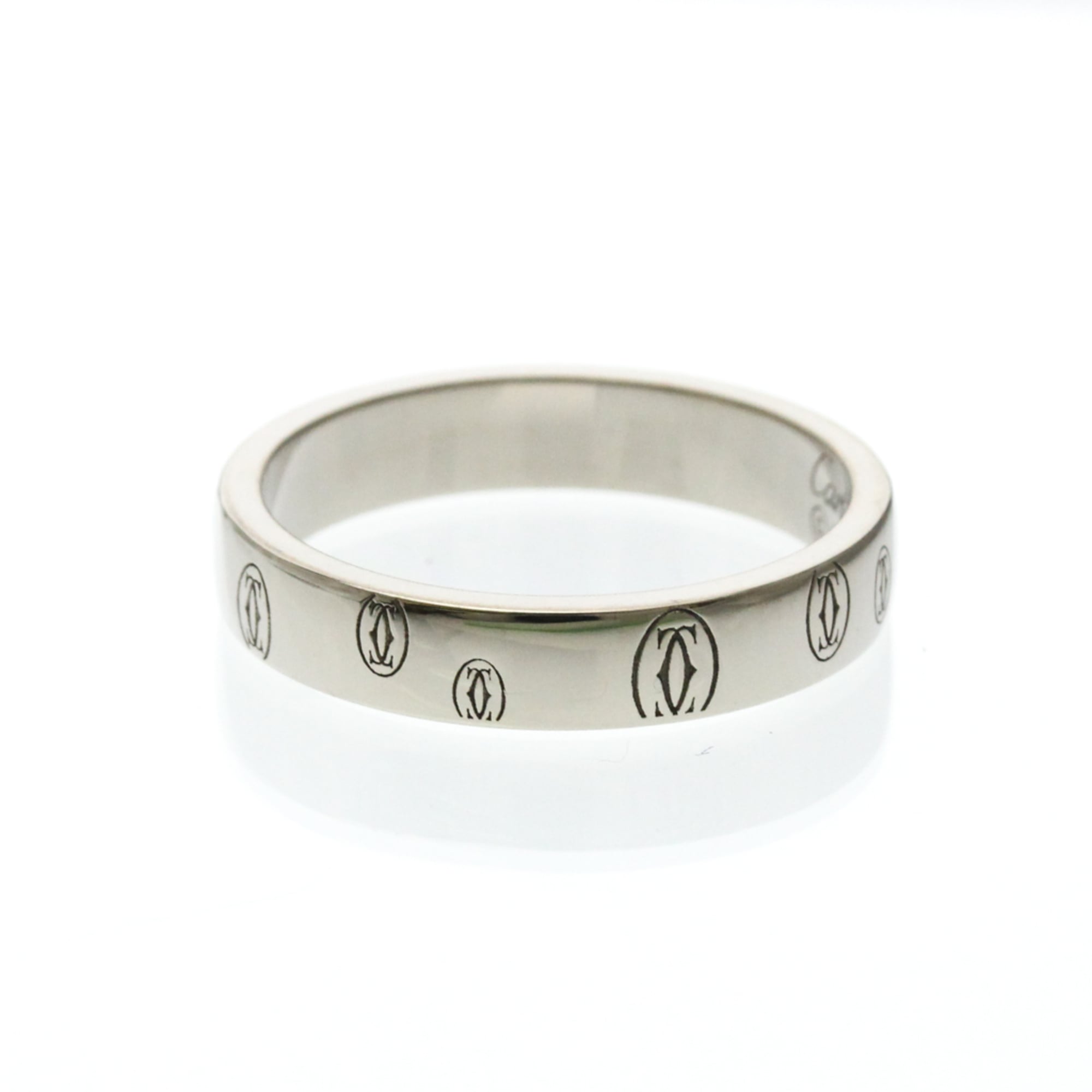 カルティエ(Cartier) ハッピーバースデー K18ホワイトゴールド(K18WG) ファッション バンドリング シルバー【中古】