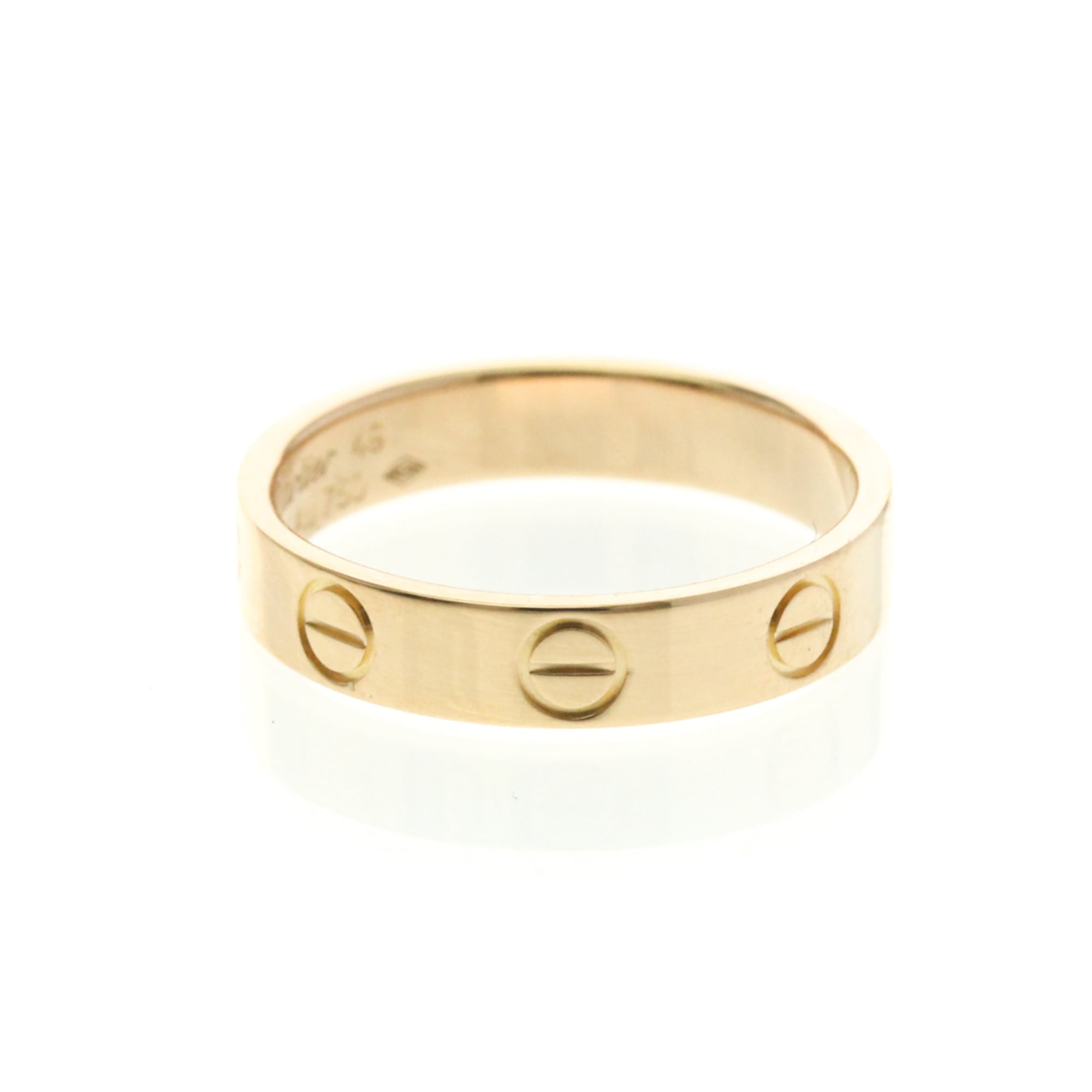 カルティエ(Cartier) ミニラブ リング K18ピンクゴールド(K18PG) ファッション 無し バンドリング ピンクゴールド(PG)【中古】