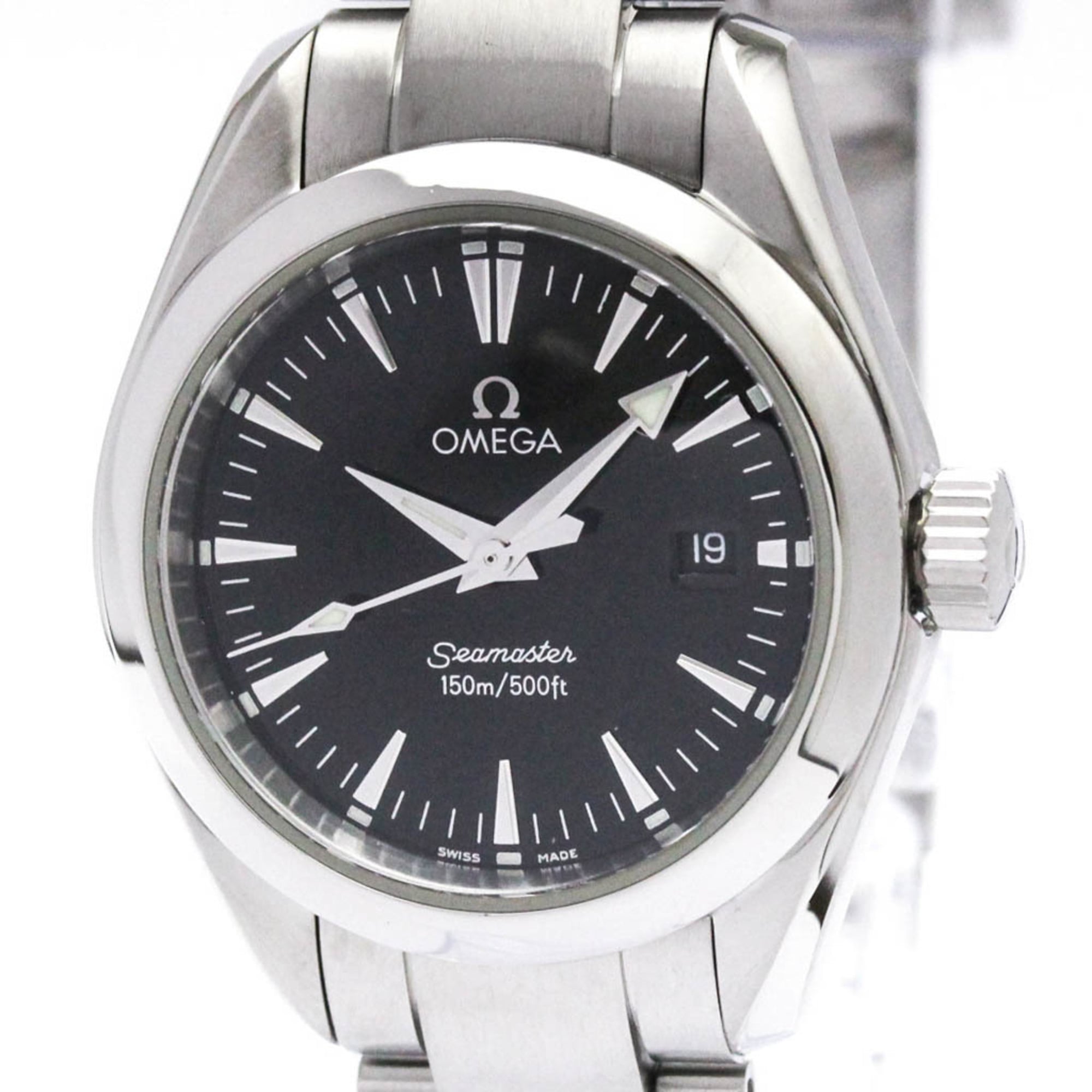 ゼロ (OMEGA) シーマスター アクアテラ ステンレス鋼スチール写真 石英 レディース 時辰儀 2577.50 (飾りつけ入眼済み)【中古】