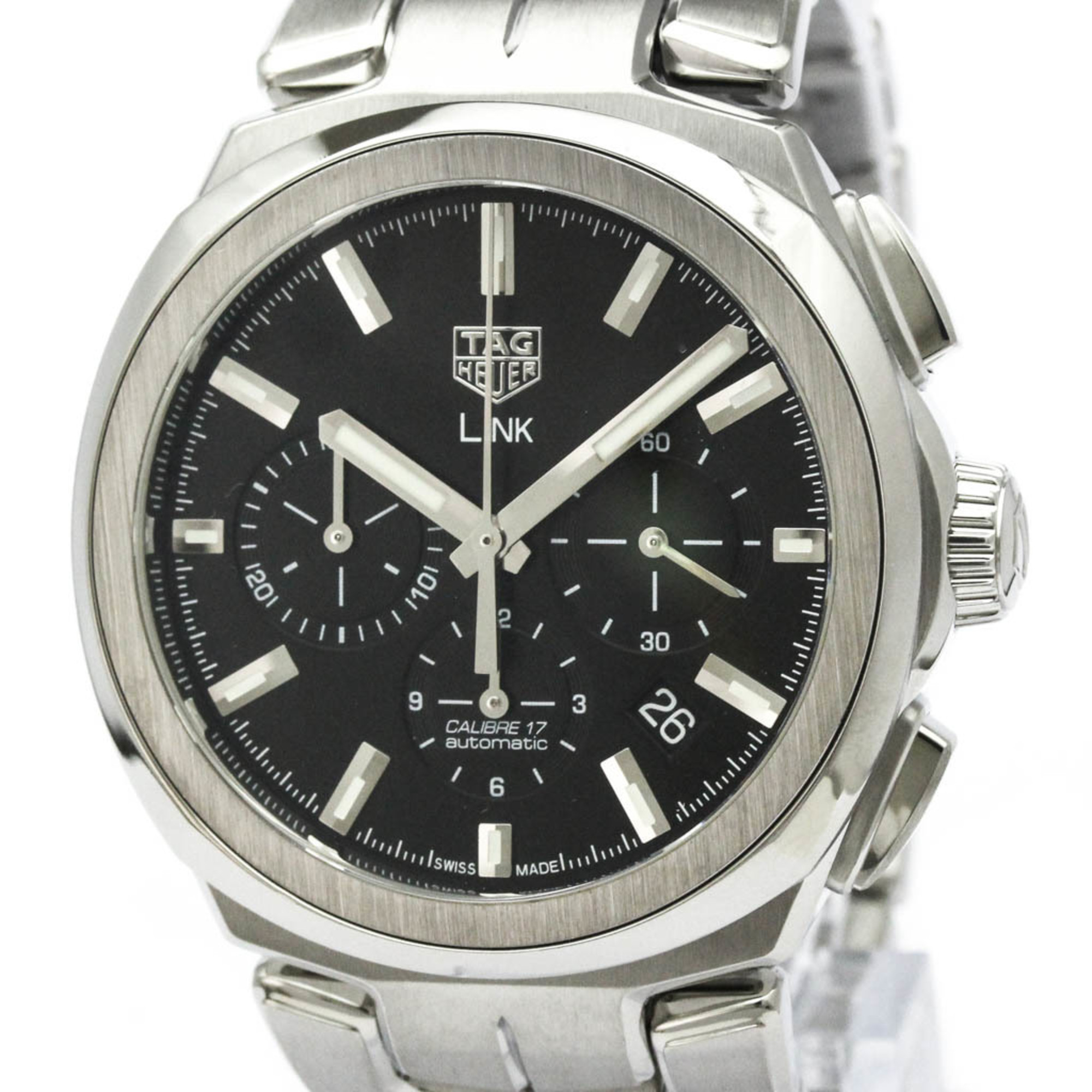タグホイヤー (TAG HEUER) 繋がり キャリバー 17 クロノグラフ ステンレス鋼スチール写真 自動小銃一巻き メンズ 時辰儀 CBC2110 (飾りつけ仕上済み)【中古】