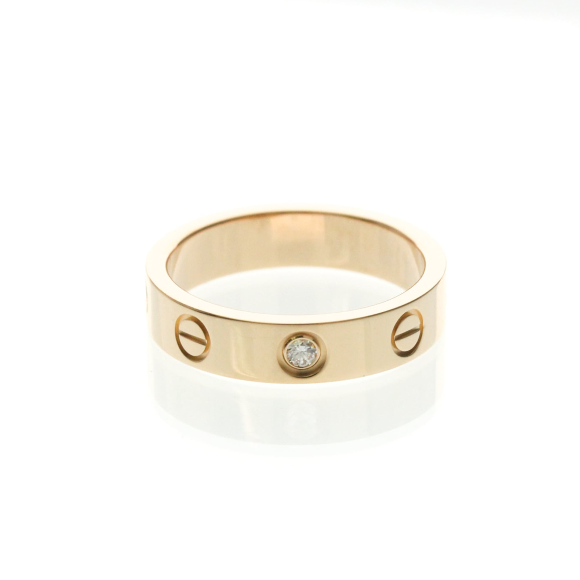 カルティエ(Cartier) ミニラブリング 1P ダイヤモンド B4050748 K18ピンクゴールド(K18PG) ファッション ダイヤモンド バンドリング ピンクゴールド(PG)【中古】