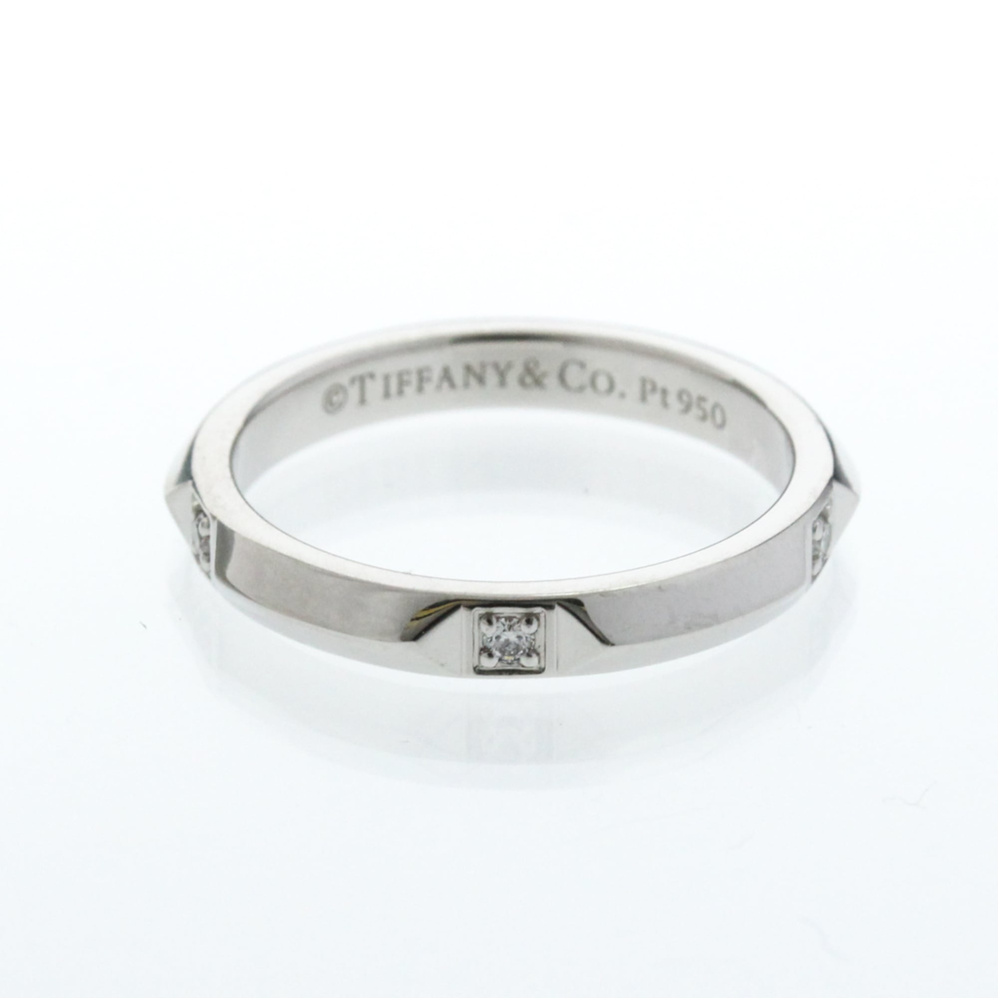 ティファニー(Tiffany) トゥルーリング ダイヤモンド プラチナ ファッション ダイヤモンド バンドリング シルバー【中古】