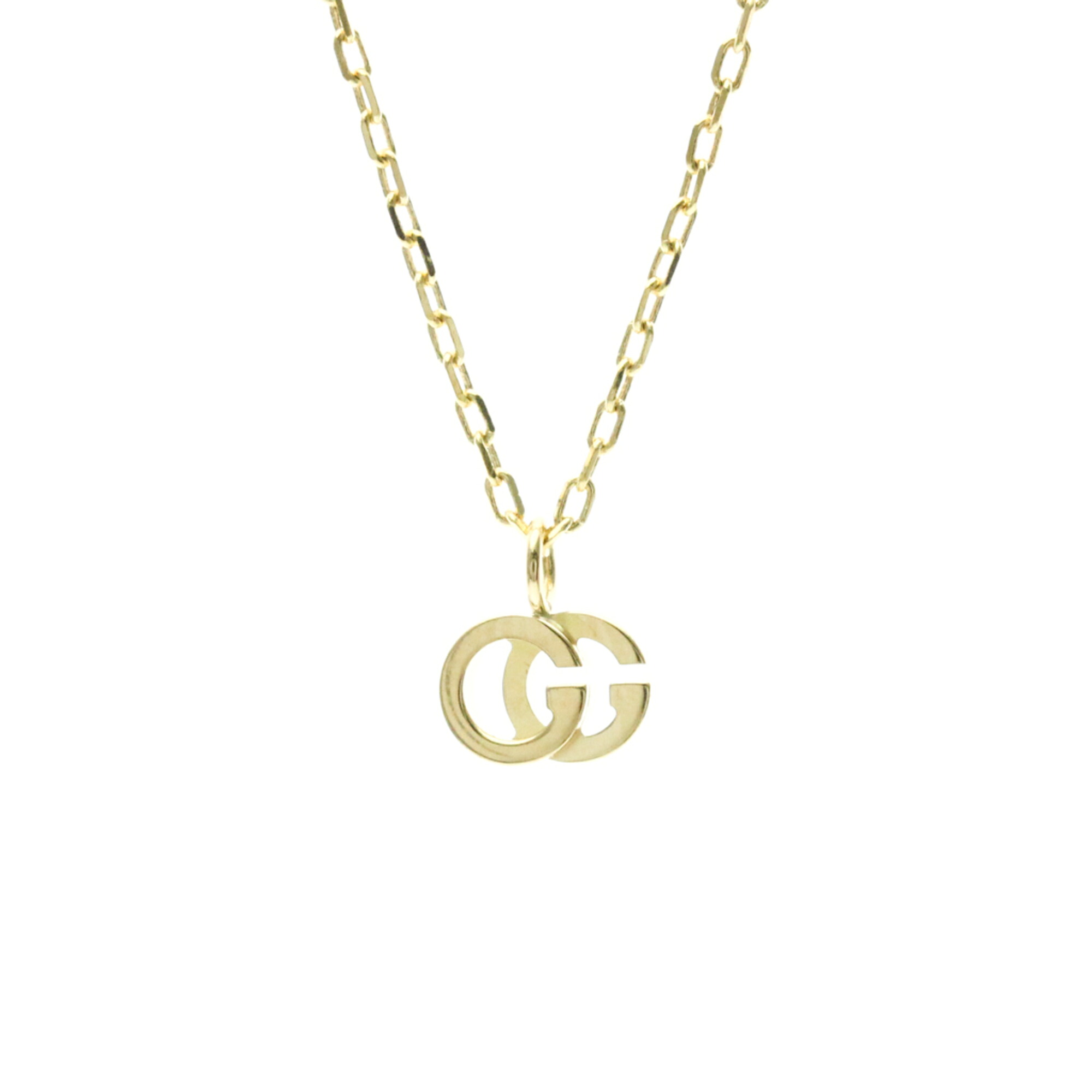 グッチ(Gucci) K18イエローゴールド(K18YG) トパーズ レディース,メンズ ファッション ペンダントネックレス (ゴールド) GGランニングネックレス【中古】
