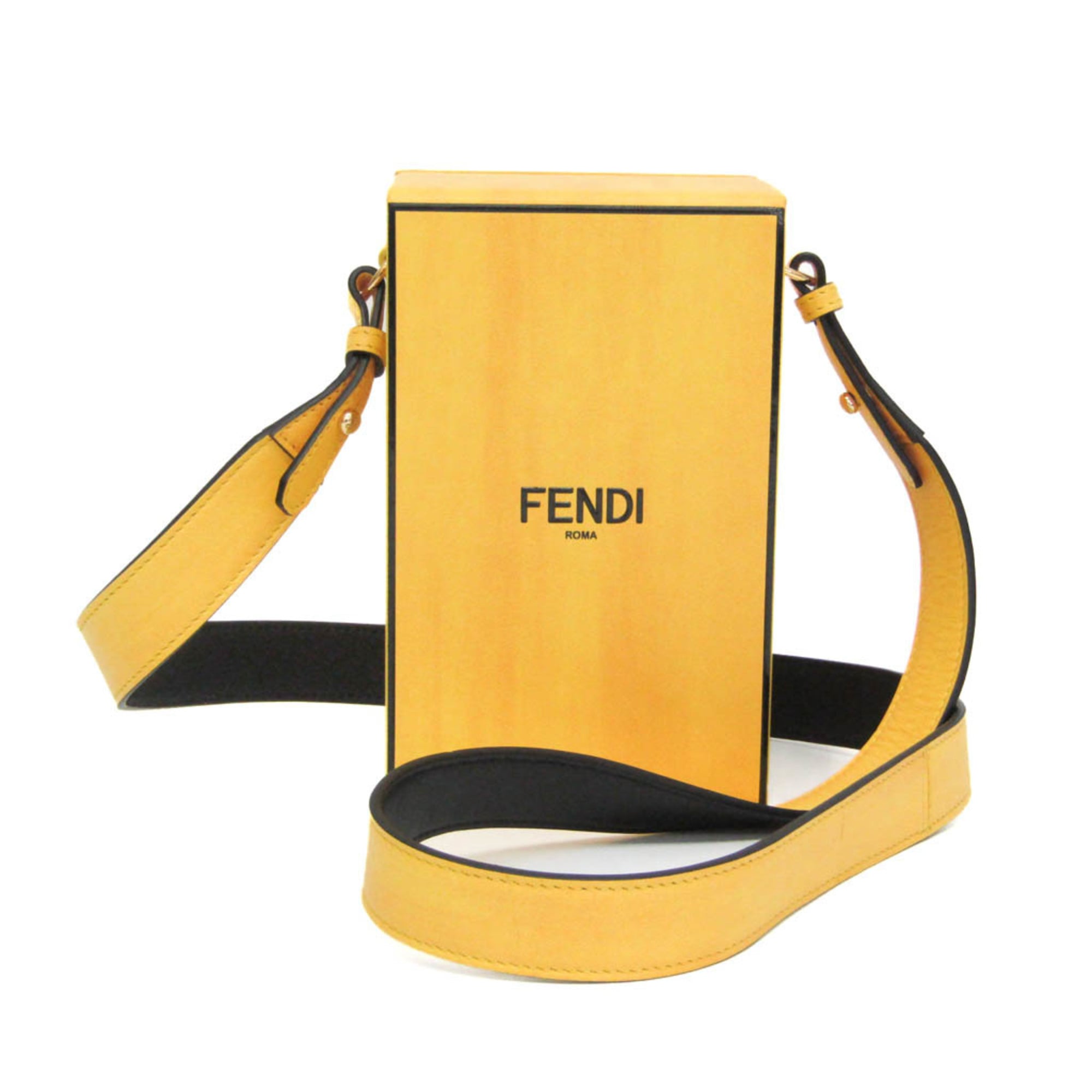 フェンディ(Fendi) ボックス 7VA519 レディース レザー ショルダーバッグ イエロー【中古】