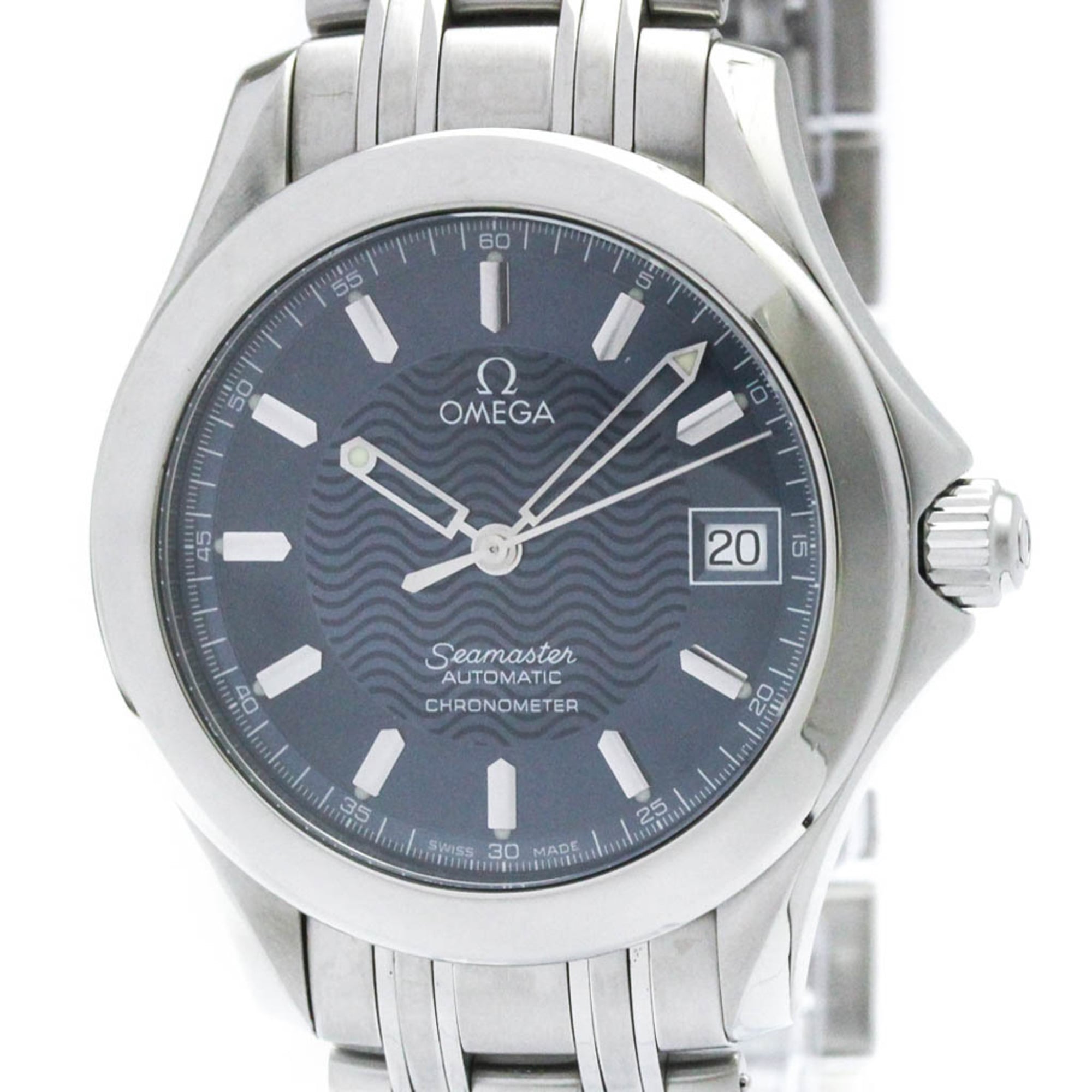 ゼロ (OMEGA) シーマスター 120M クロノメーター ステンレス鋼スチール写真 自動小銃一巻き メンズ 時辰儀 2501.81 (飾りつけ完成済み)【中古】