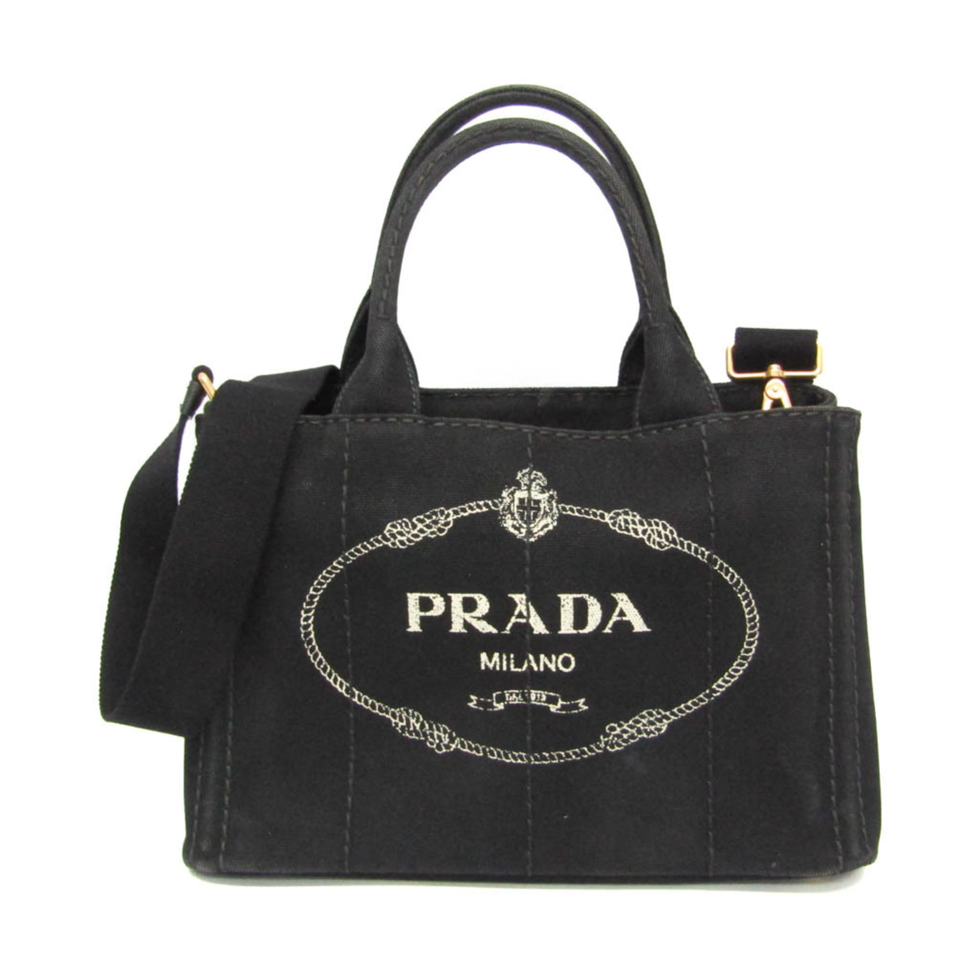 プラダ(Prada) カナパ S大きさ 1BG439 レディース 帆布 ショルダーバッグ,トートバッグ 黒いこと【中古】