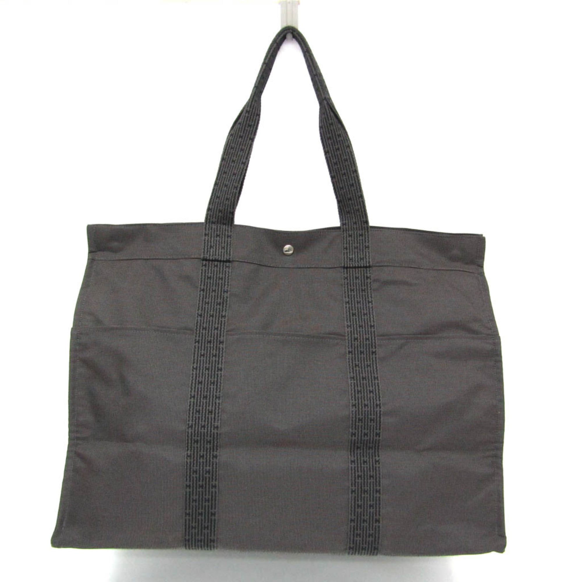 エルメス(Hermes) エール・ライン TGM レディース,メンズ ポリアミド,ポリエステル トートバッグ ブラック,グレー【中古】