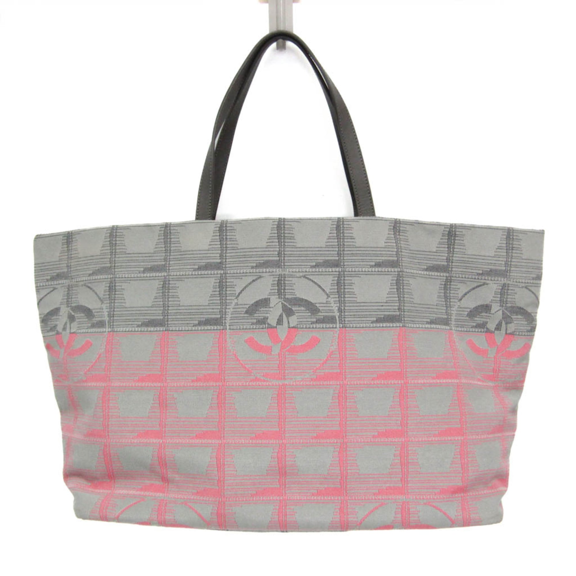 シャネル(Chanel) ニュートラベルライン レディース ナイロン帆布 トートバッグ 薄墨色,さくら色【中古】