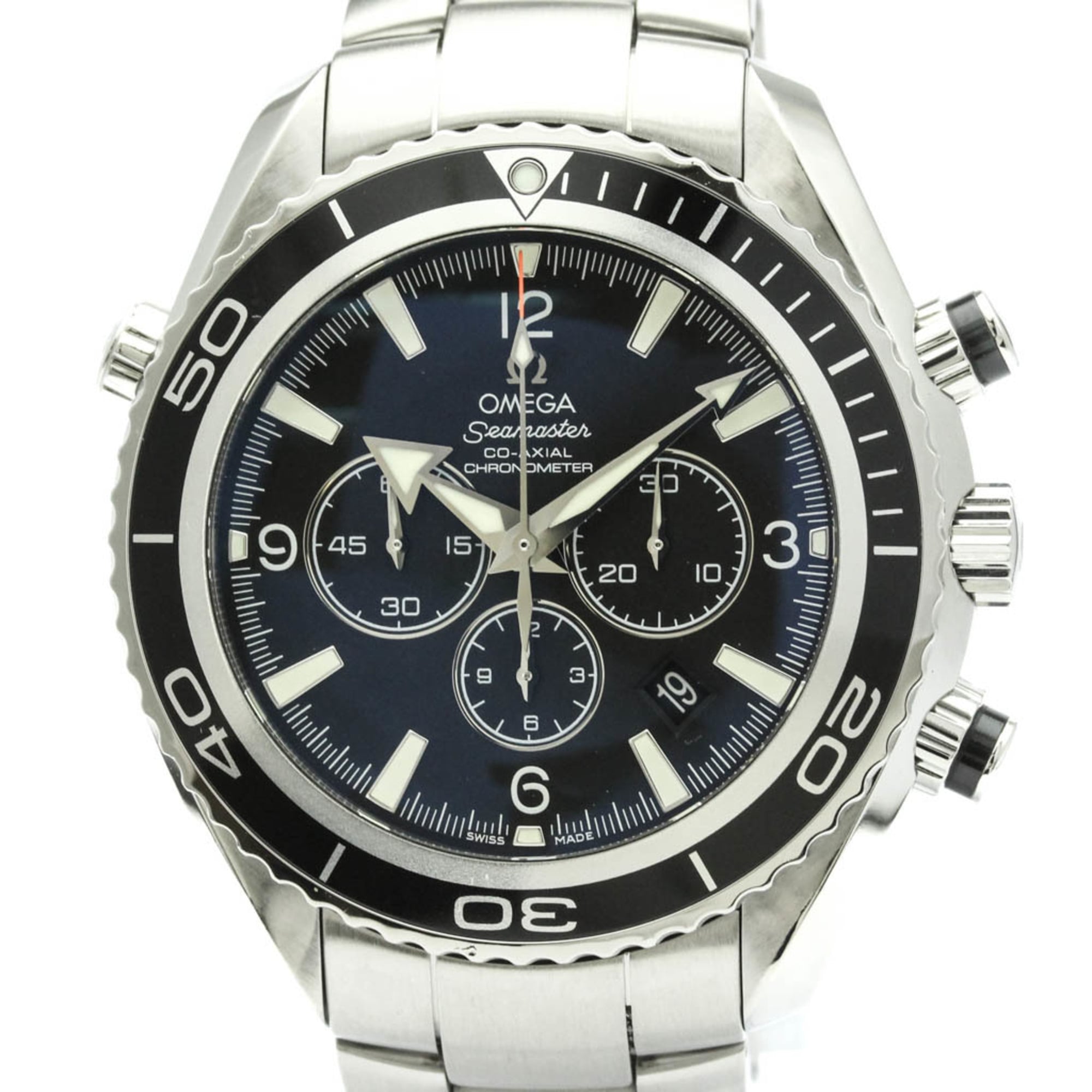 オメガ (OMEGA) シーマスター プラネットオーシャン 600M コーアクシャル クロノグラフ ステンレススチール 自動巻き メンズ 時計 2210.50 (外装仕上げ済み)【中古】