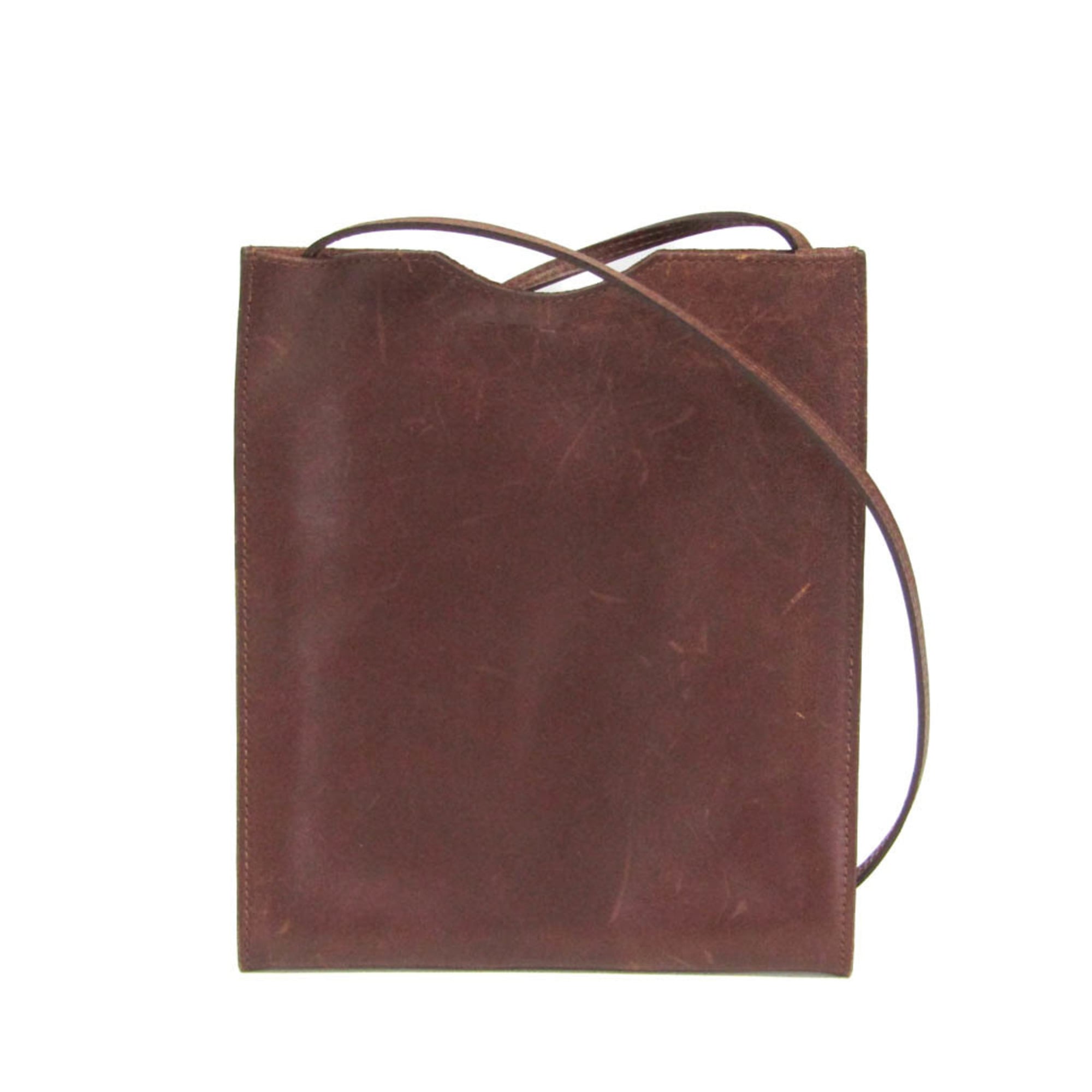 エルメス(Hermes) オニメトゥ メンズ,レディース ボックスカーフ ショルダーバッグ ブラウン【中古】