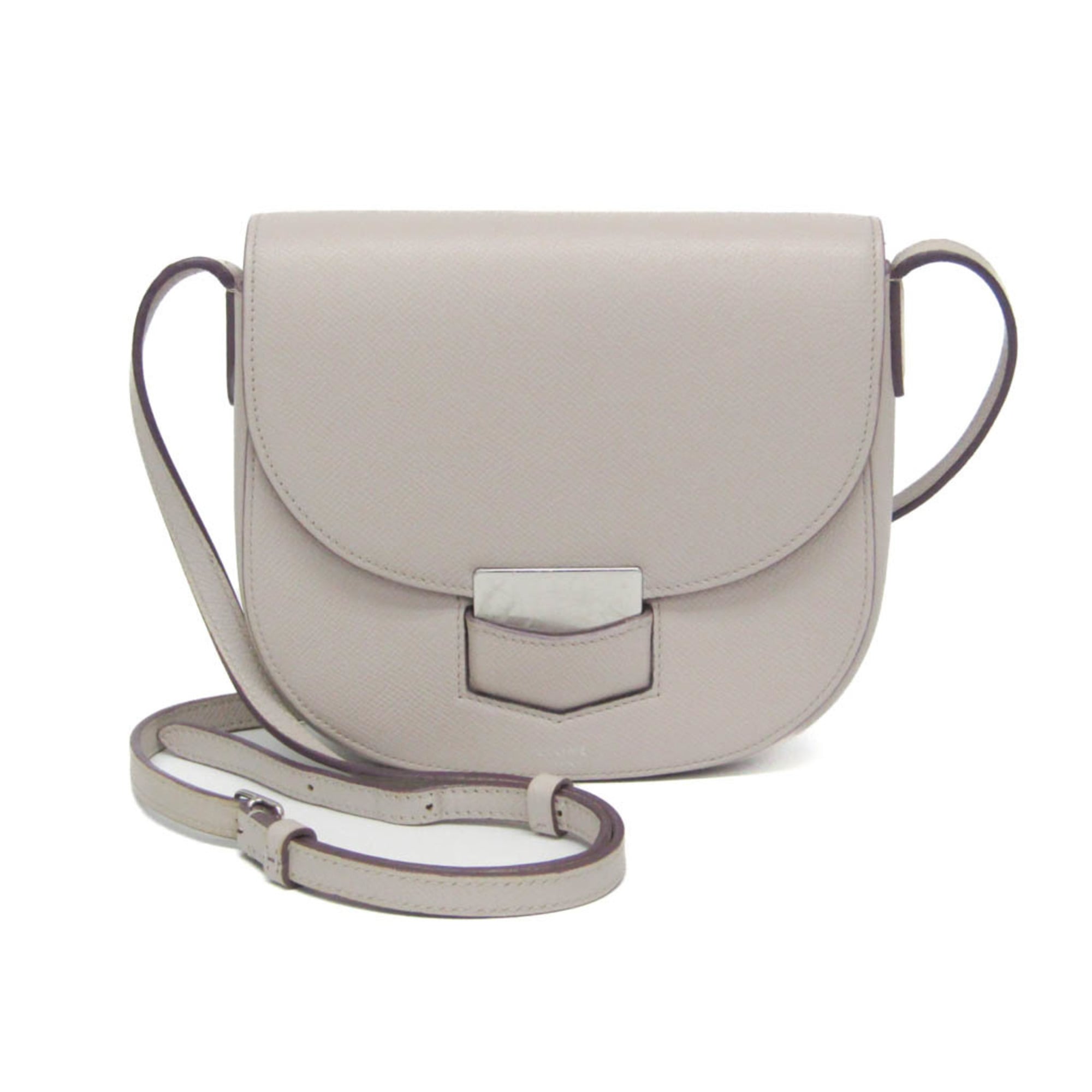 セリーヌ(Celine) トロッター スモール 176643 レディース レザー ショルダーバッグ ライトグレー【中古】