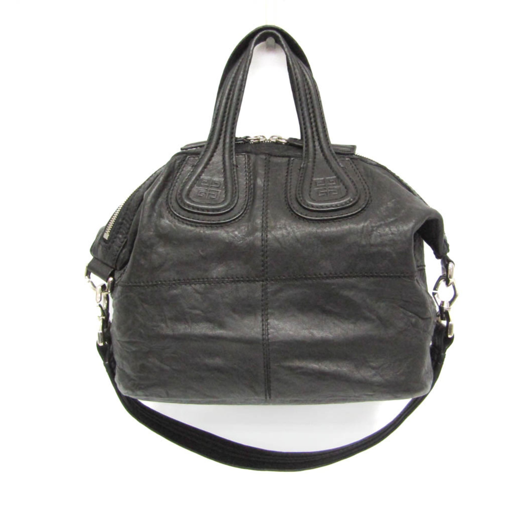 ジバンシィ(Givenchy) ナイチンゲール スモール レディース レザー ハンドバッグ,ショルダーバッグ ブラック【中古】