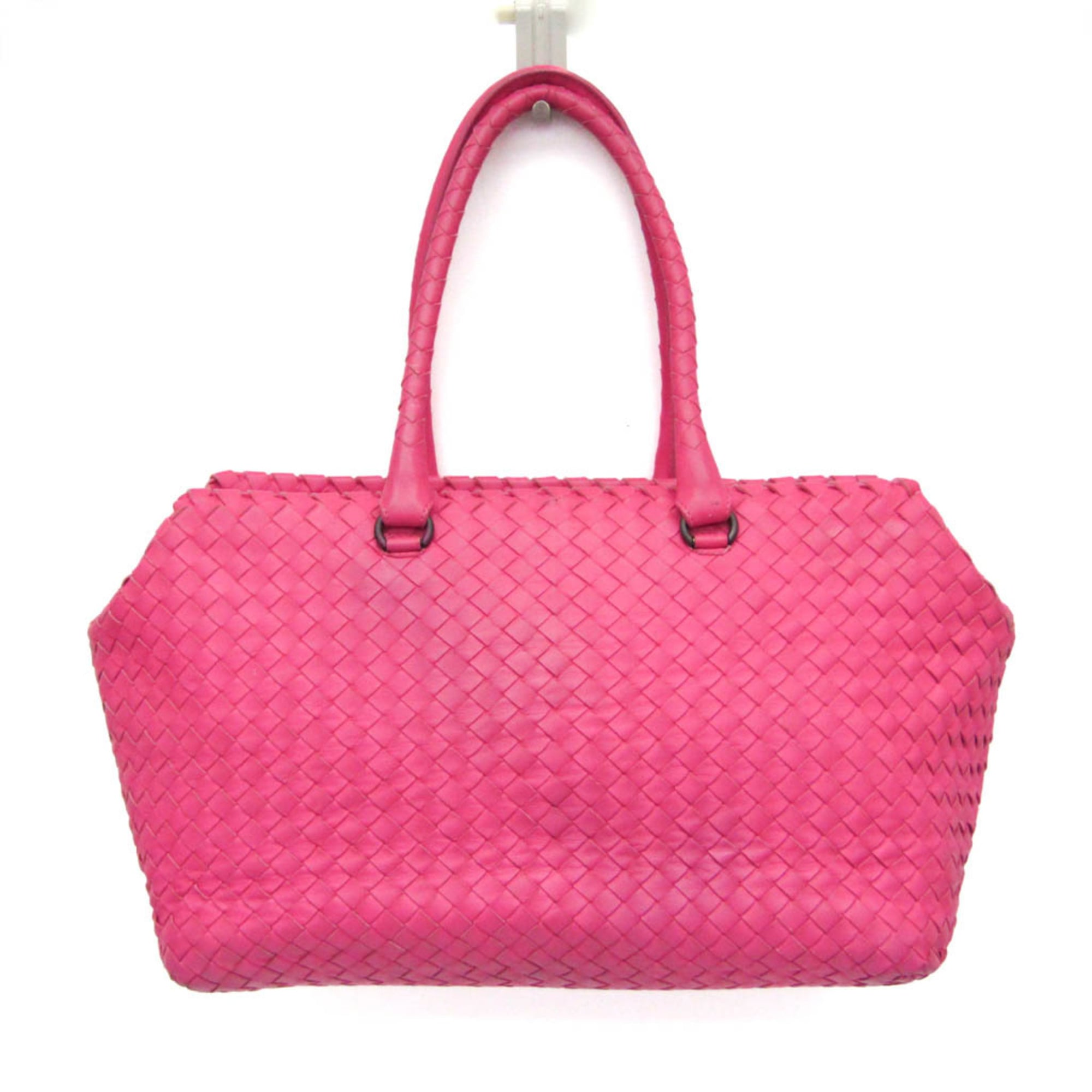 ボッテガ・ヴェネタ(Bottega Veneta) イントレチャート レディース なめし革 ボストンバッグ,ハンドバック サクラ色【中古】