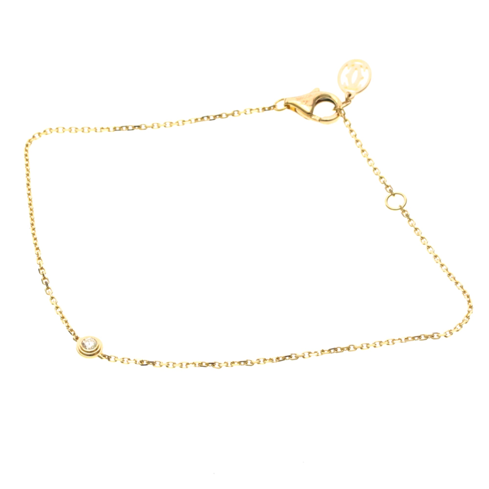 カルティエ(Cartier) ダムール ブレスレット XS K18ピンクゴールド(K18PG) ダイヤモンド チャームブレスレット ピンクゴールド(PG)【中古】