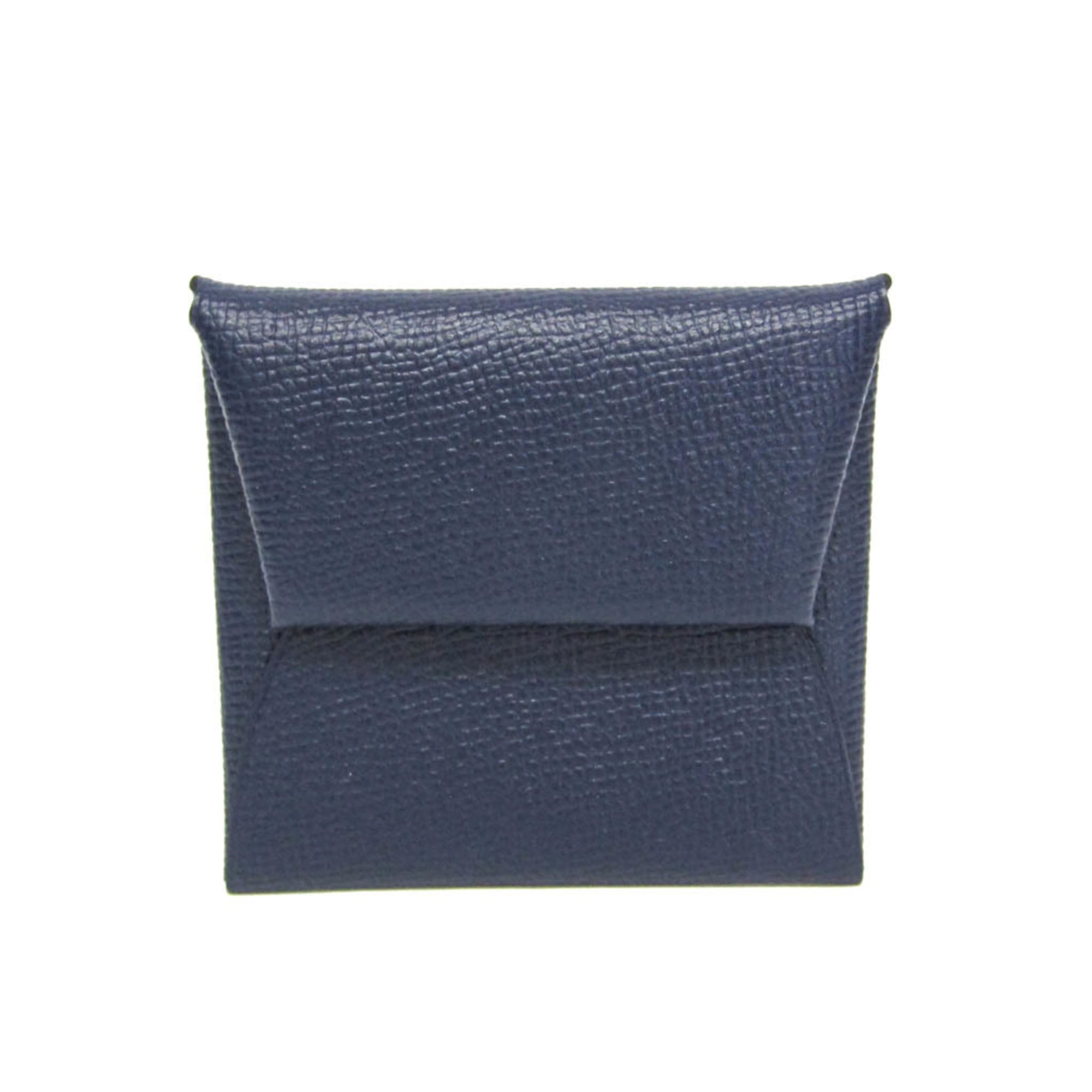 エルメス(Hermes) バスティア メンズ,レディース シェーブル 小銭入れ・コインケース ネイビー【中古】|eLady