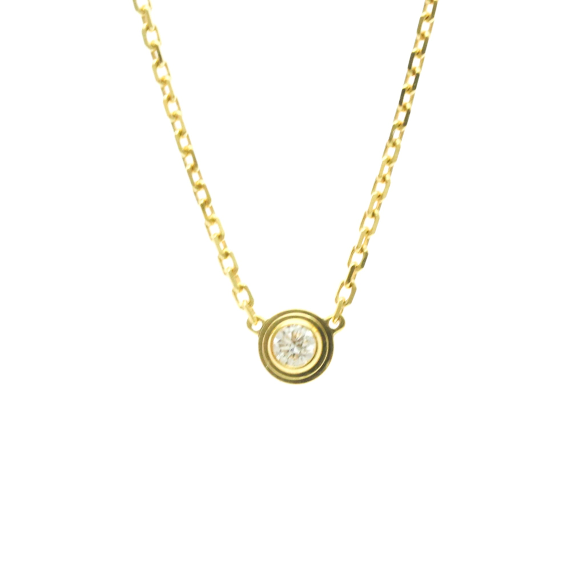 カルティエ(Cartier) K18イエローゴールド(K18YG) ダイヤモンド メンズ,レディース ファッション ペンダントネックレス (ゴールド) ダムール ネックレス XS【中古】