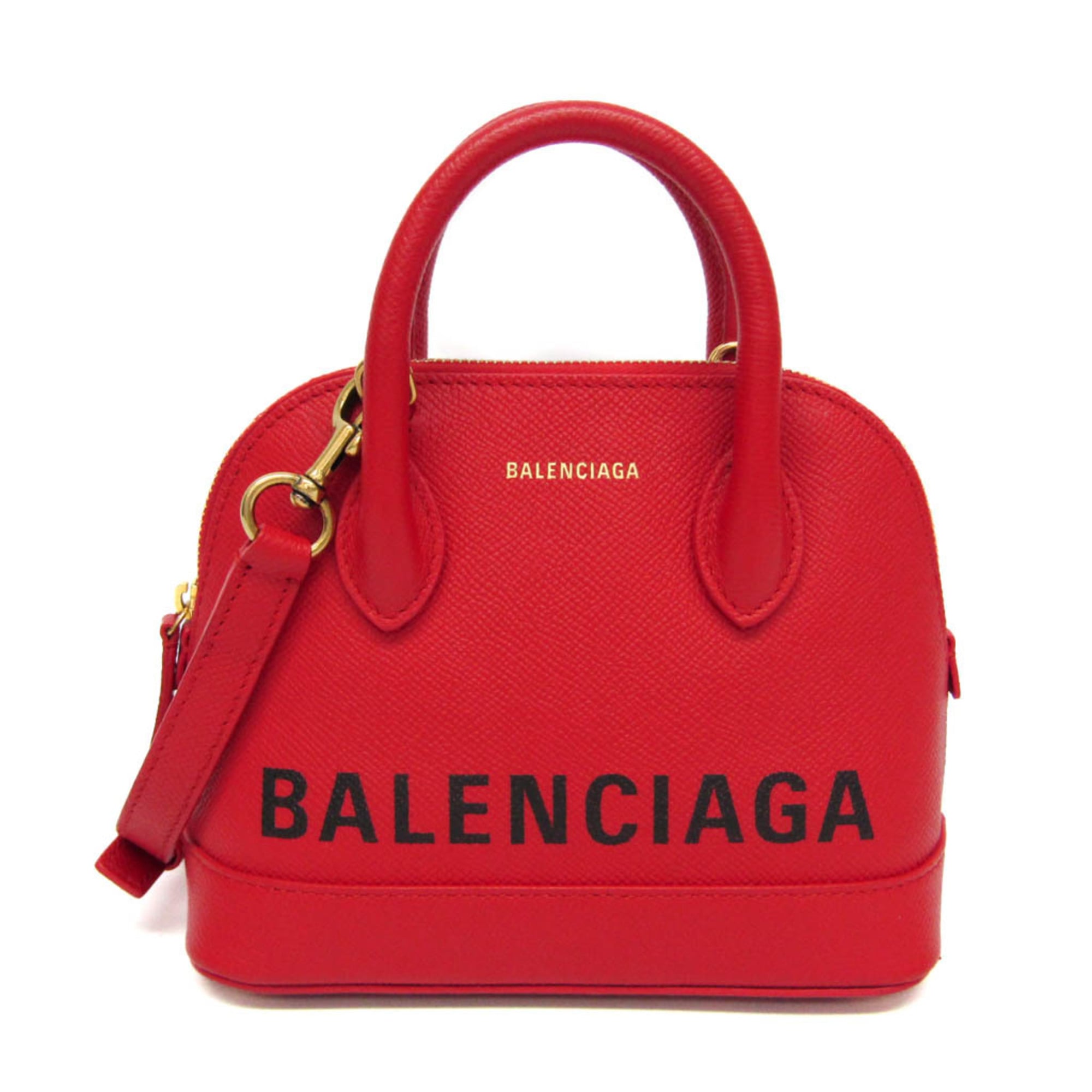 バレンシアガ(Balenciaga) ヴィル VILLEとっ始め手持ち部分 XXS 525050 レディース なめし革 ハンドバック,ショルダーバッグ 赤いこと【中古】