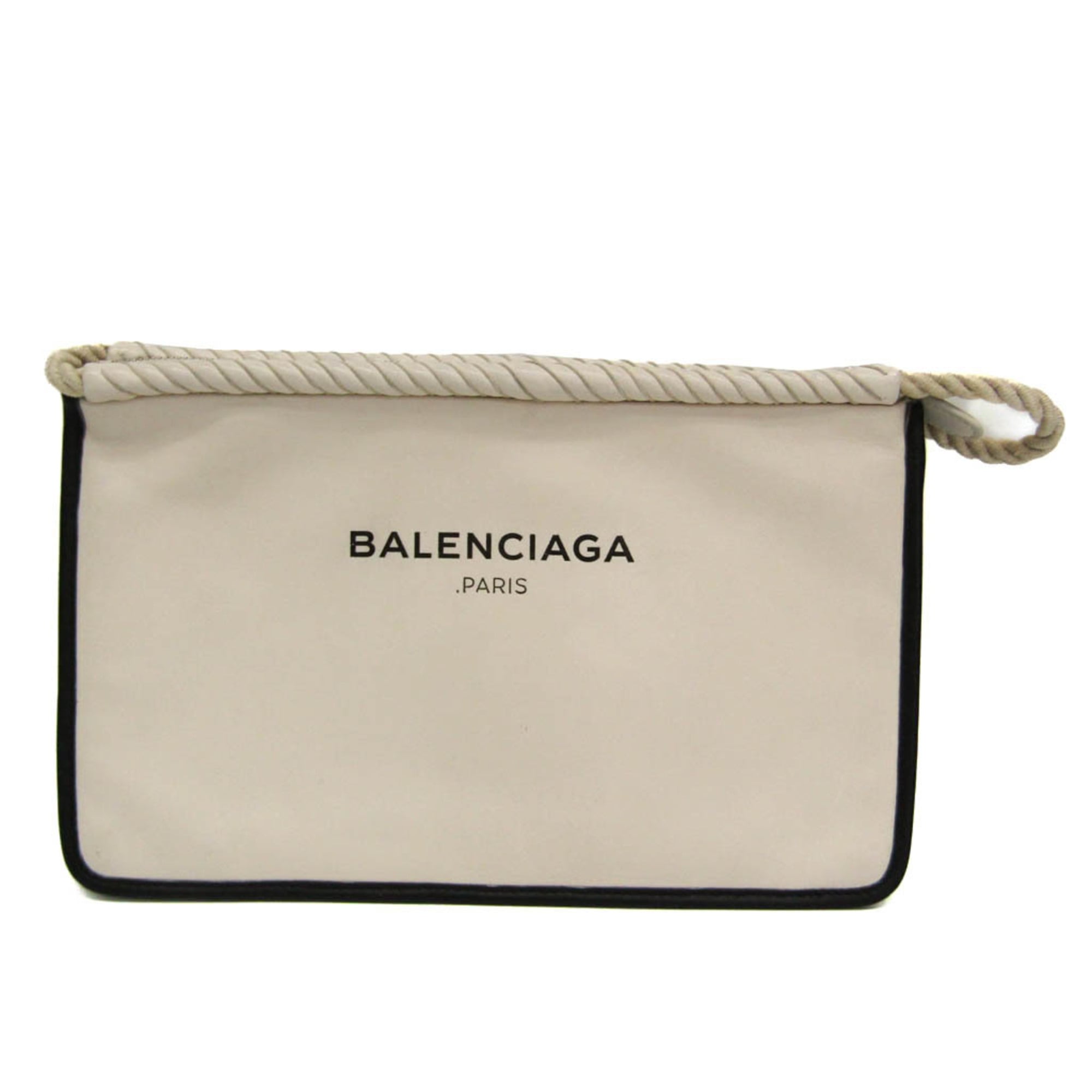 バレンシアガ(Balenciaga) 427443 メンズ,レディース なめし革 クラッチペダル御徒面子 黒いこと,象牙色【中古】