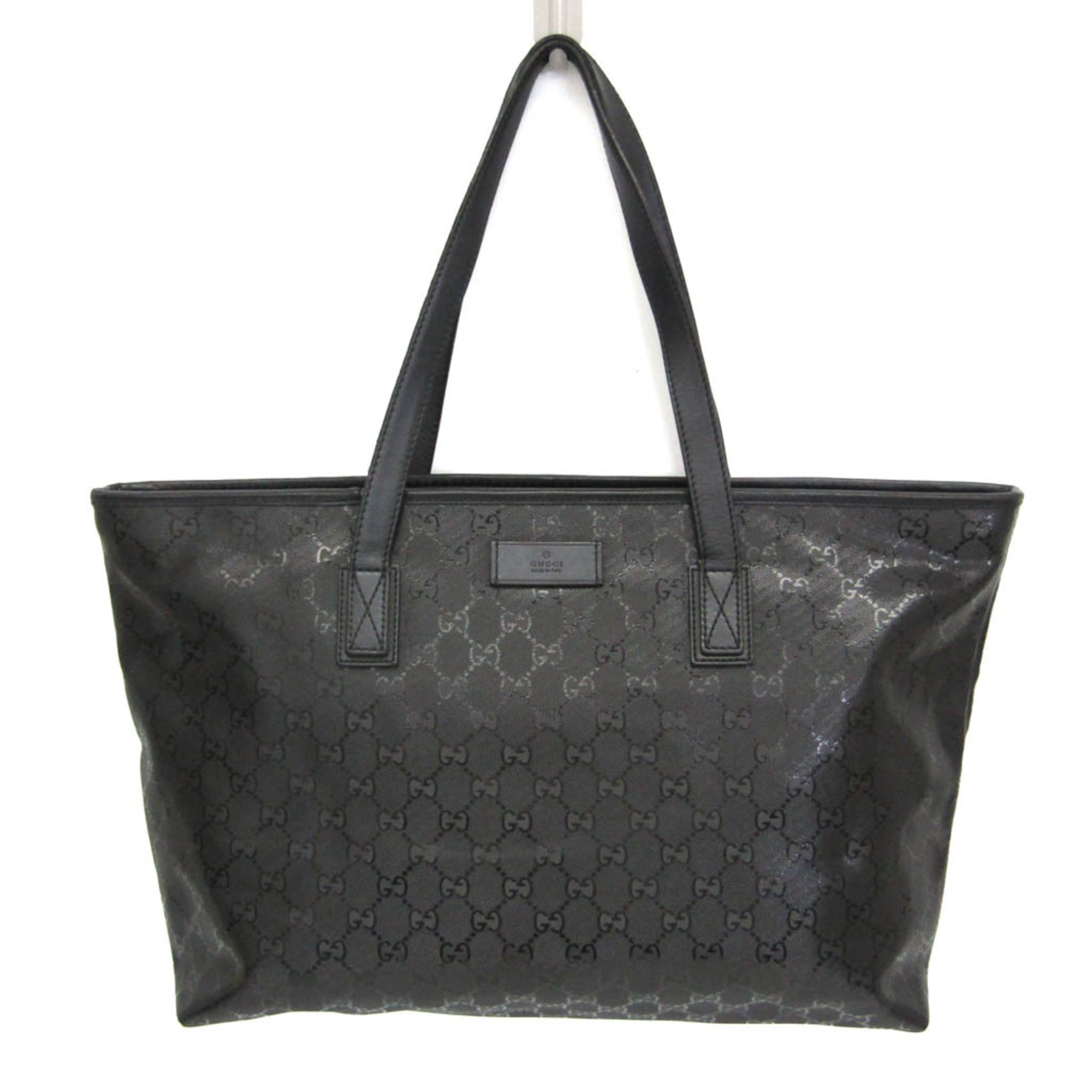 グッチ(Gucci) GGインプリメ 211137 レディース GGインプリメ,レザー ハンドバッグ,トートバッグ ブラック【中古】｜eLady 29,700円