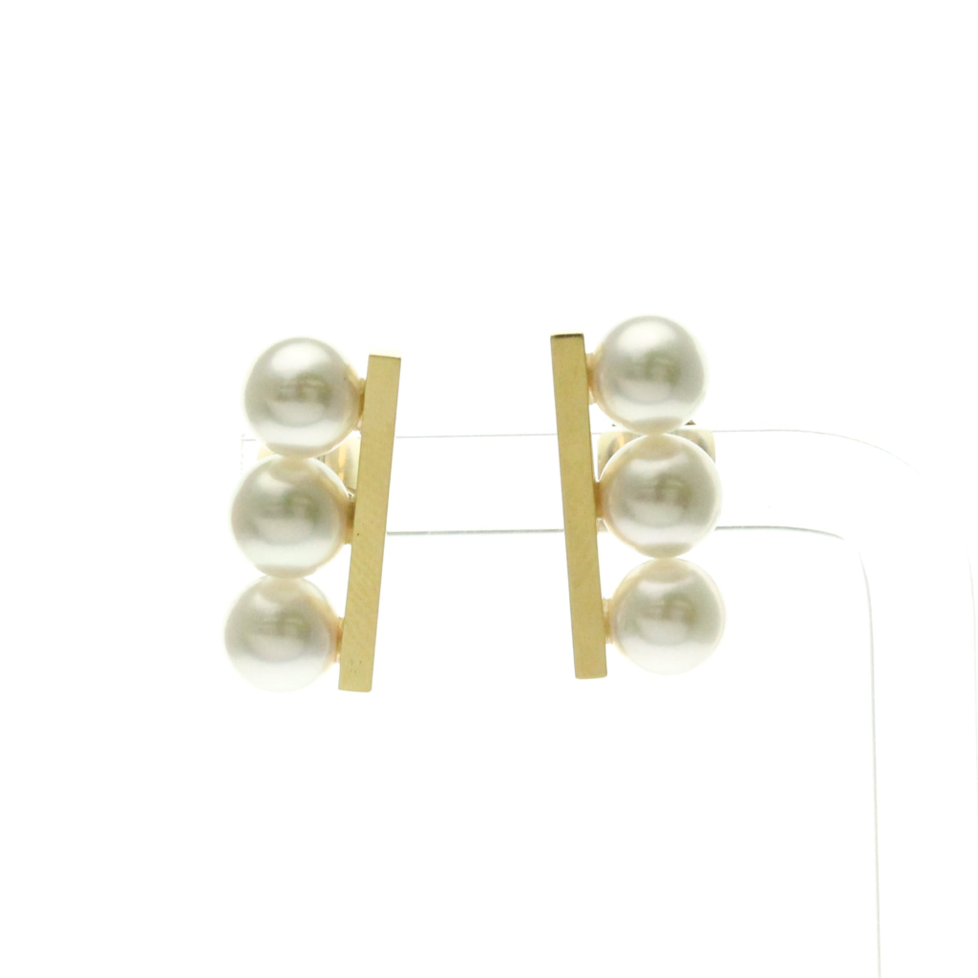 田崎真珠(TASAKI) バランス ネオ ピアス 真珠 K18イエローゴールド(K18YG) スタッドピアス ゴールド【中古】