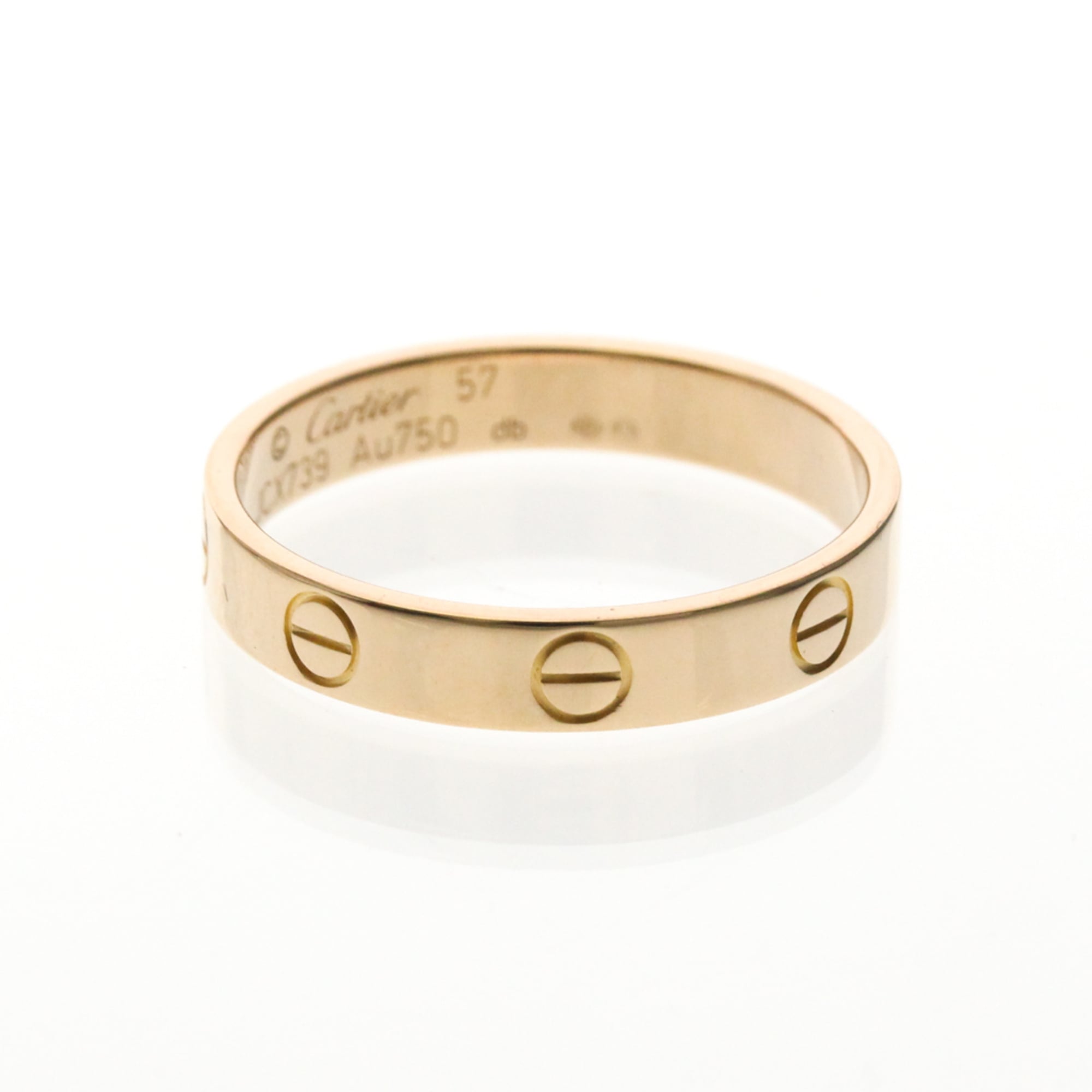 カルティエ(Cartier) ミニラブリング K18ピンクゴールド(K18PG) ファッション 無し バンドリング ピンクゴールド(PG)【中古】