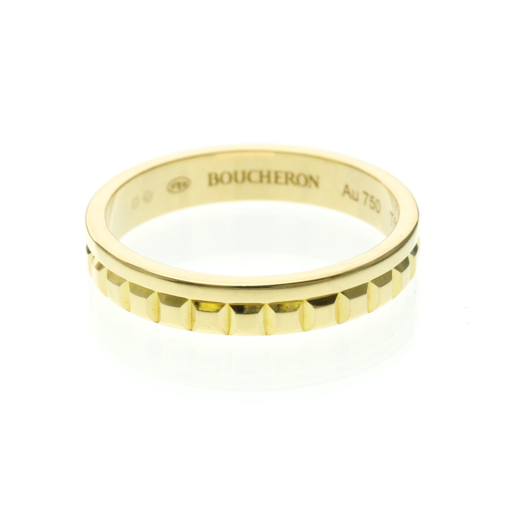 ブシュロン(Boucheron) キャトル ラディアント リング K18イエローゴールド(K18YG) ファッション 無し バンドリング ゴールド【中古】
