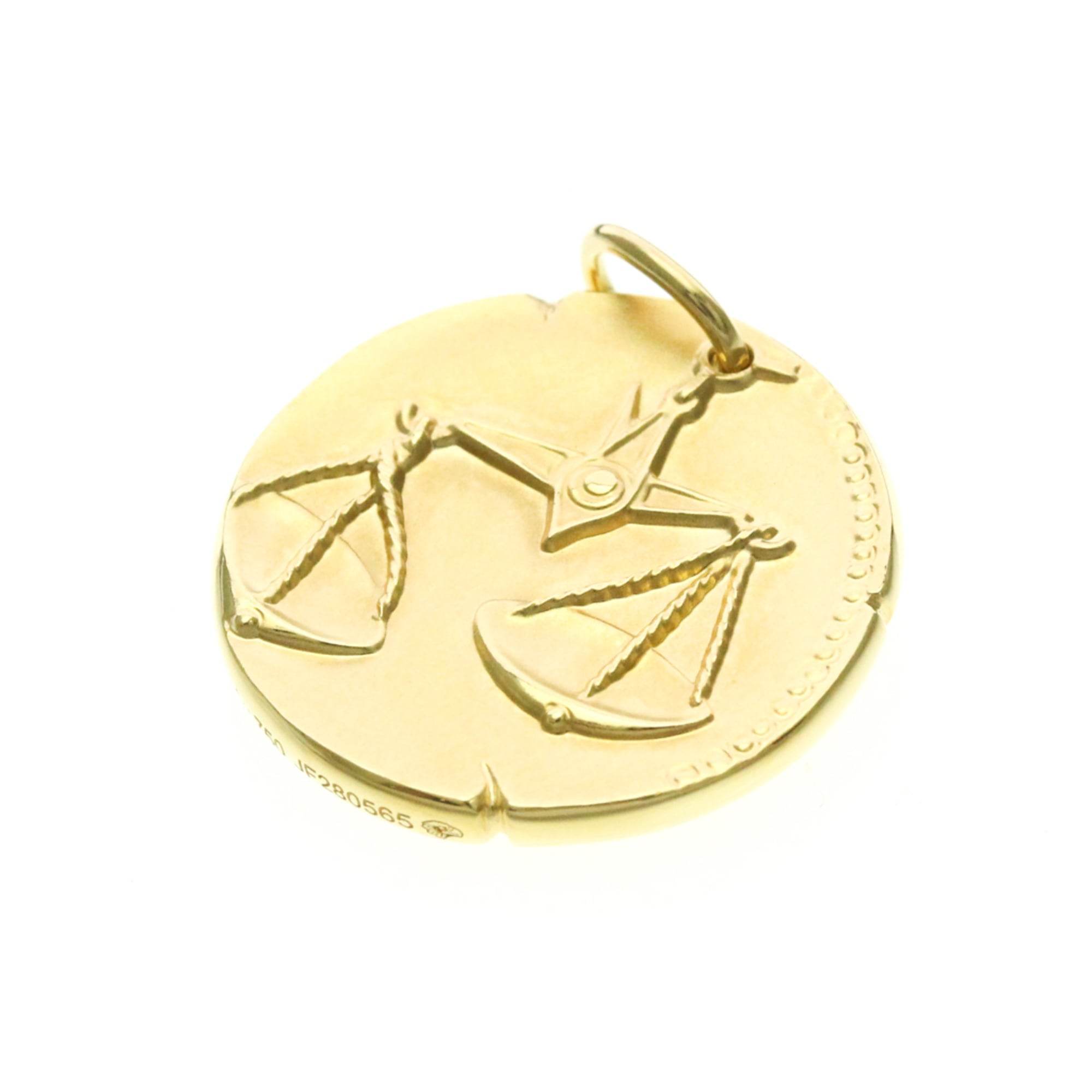 ヴァン・クリーフ＆アーペル(Van Cleef & Arpels) K18イエローゴールド(K18YG) 無し レディース,メンズ ファッション ペンダント (ゴールド) ゾディアック てんびん座 トップのみ【中古】