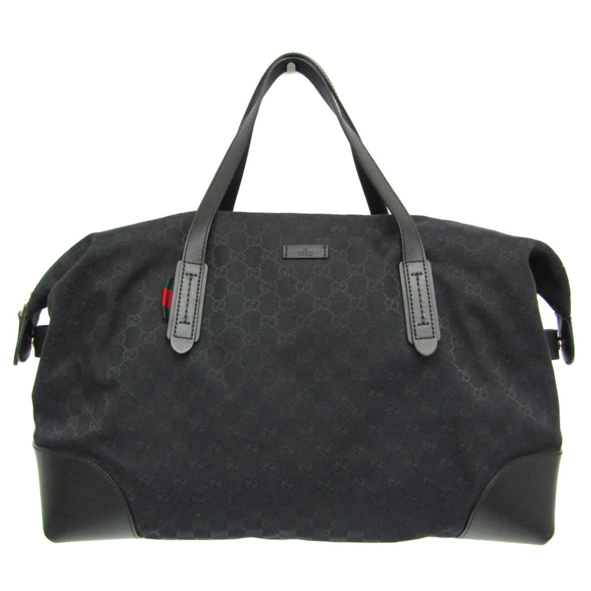 グッチ(Gucci) GG帆布 308925 レディース,メンズ GG帆布 ボストンバッグ 黒いこと【中古】