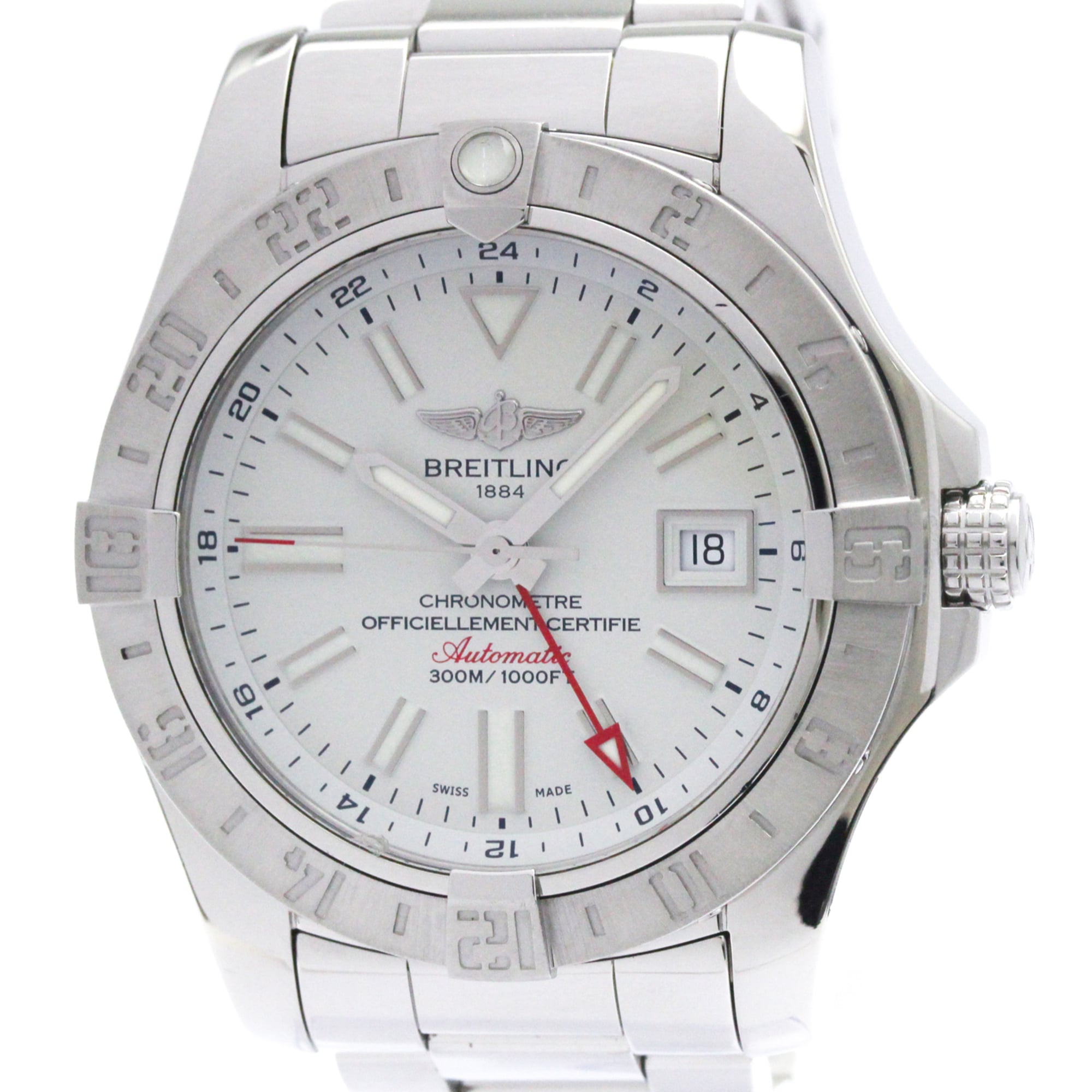ブライト輪っか (BREITLING) アベンジャー ll GMT ステンレス鋼スチール写真 自動小銃一巻き メンズ 時辰儀 A32390 (飾りつけ入眼済み)【中古】